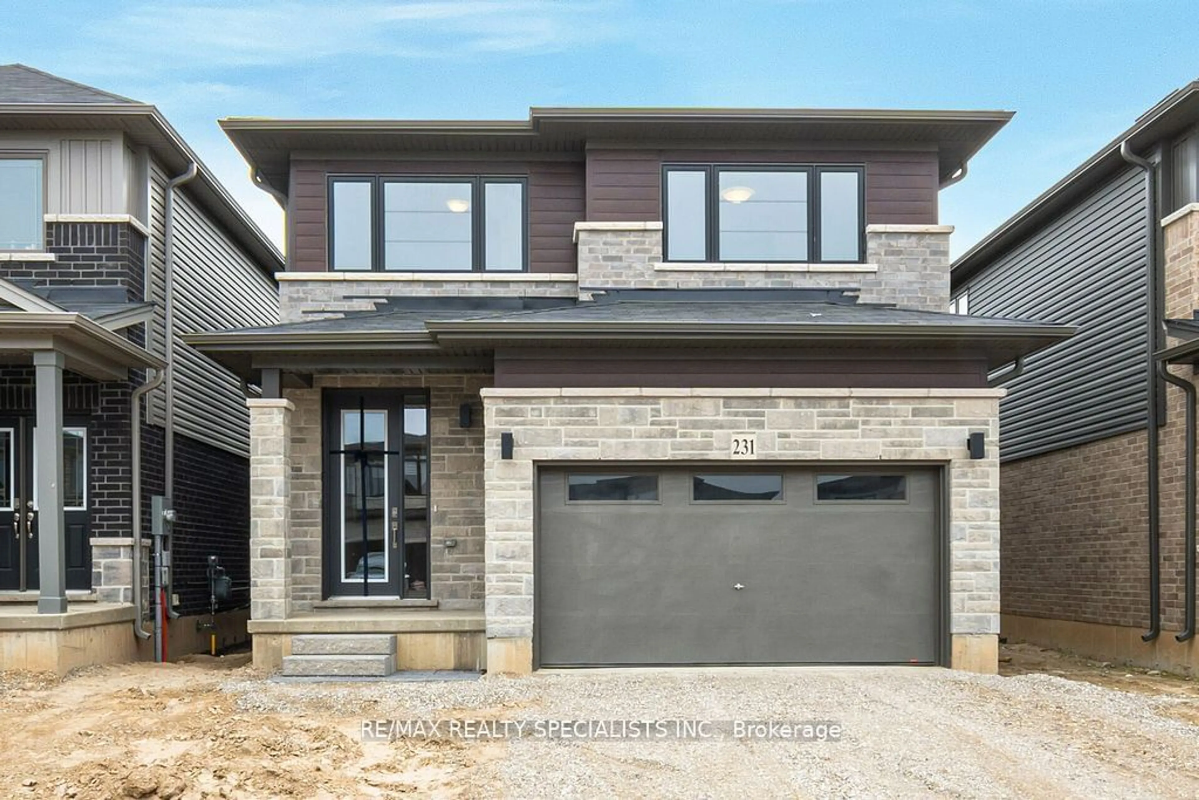 Home with brick exterior material for 231 Longboat Run, Brantford Ontario N3T 5L5