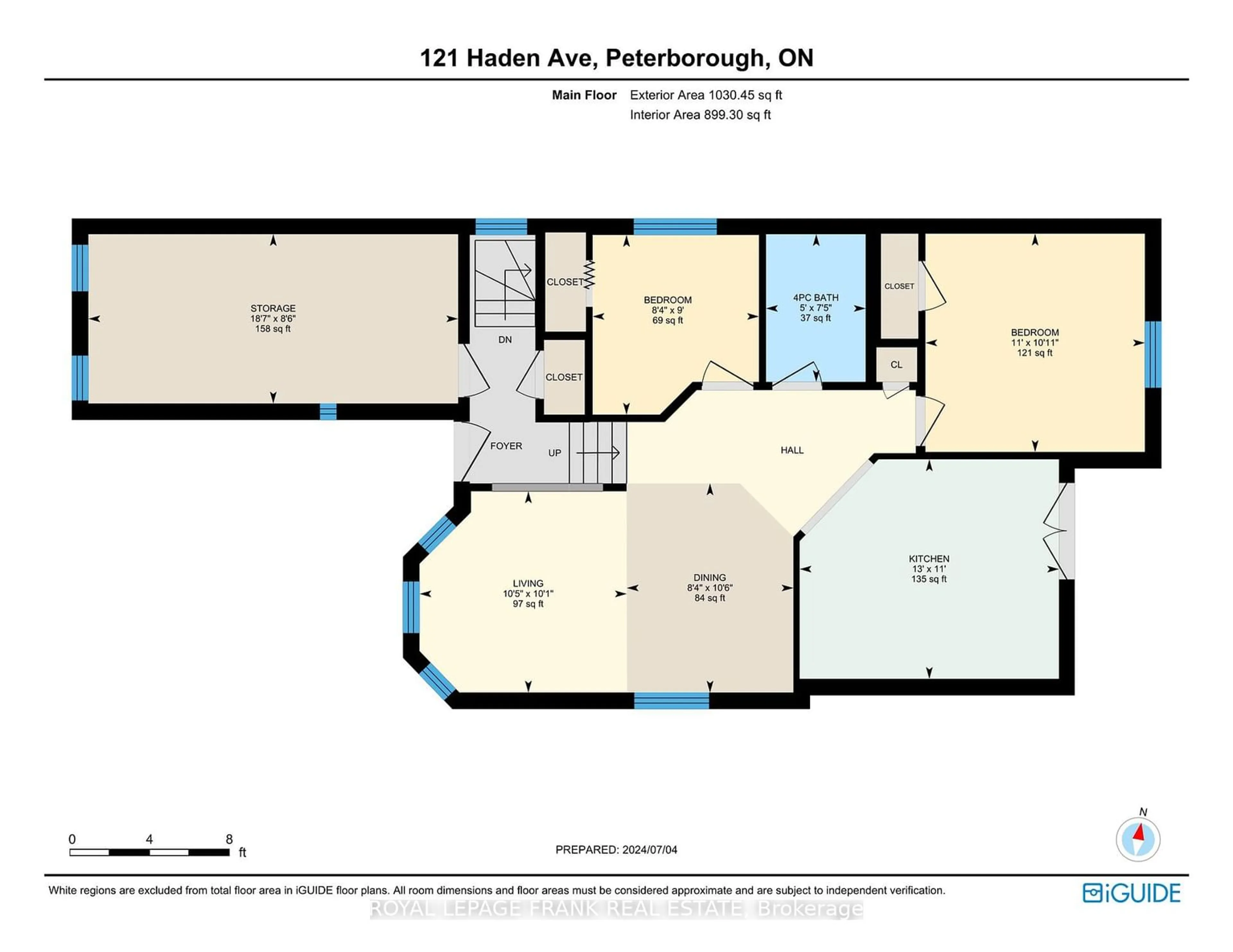 Floor plan for 121 Haden Ave, Peterborough Ontario K9H 7P6