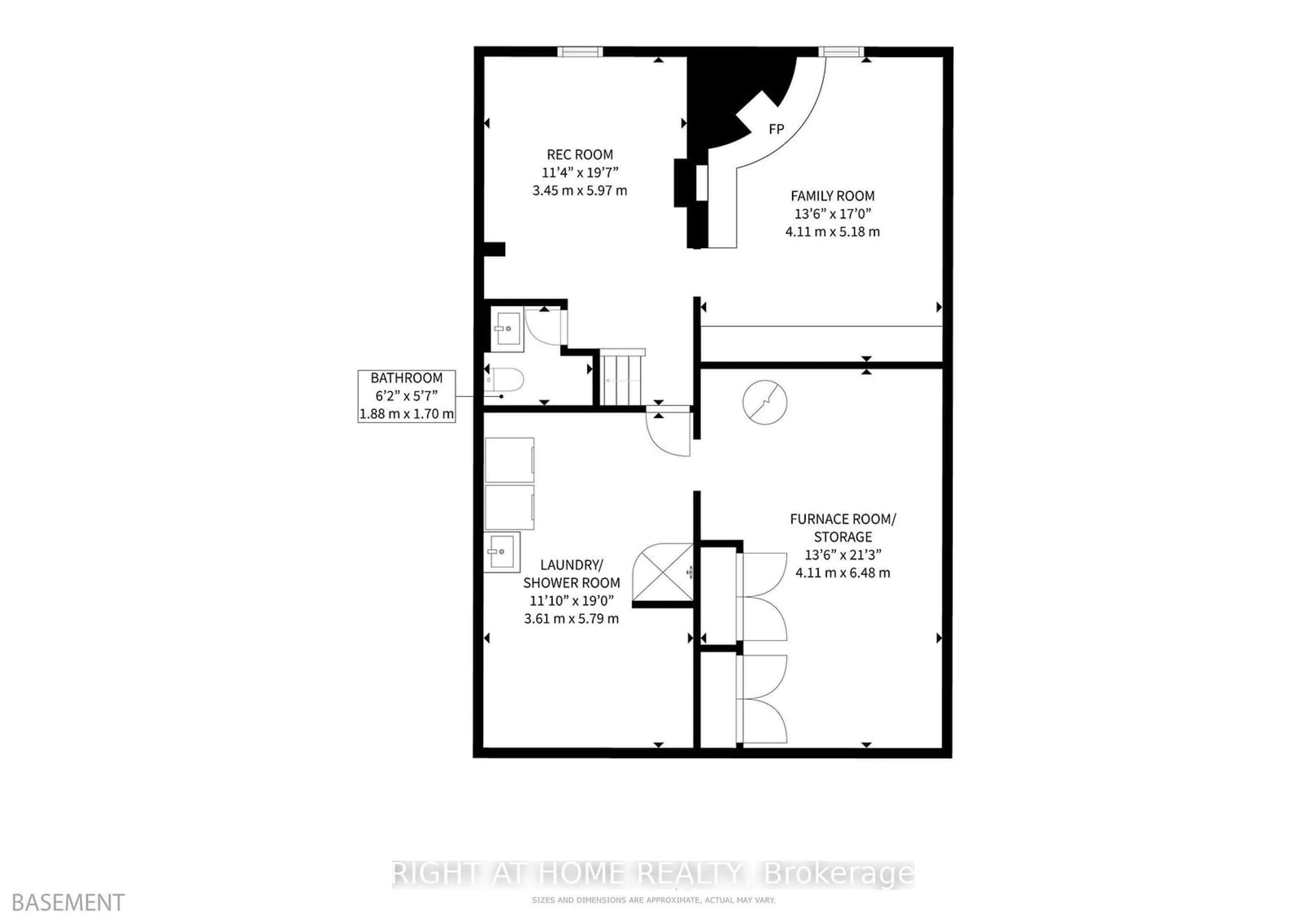 Floor plan for 54 Harcroft Cres, London Ontario N6C 3A1