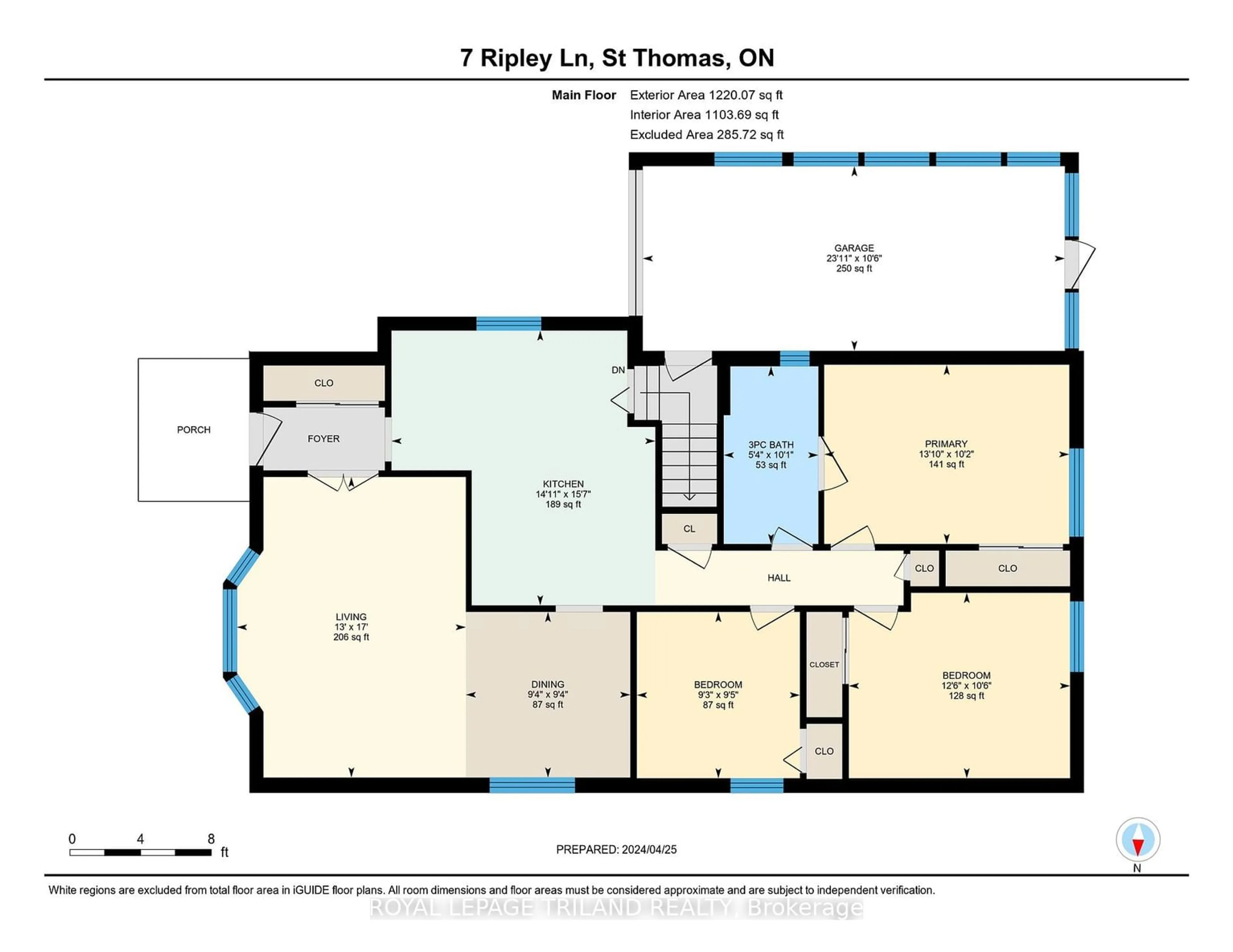Floor plan for 7 Ripley Lane, St. Thomas Ontario N5R 5X1