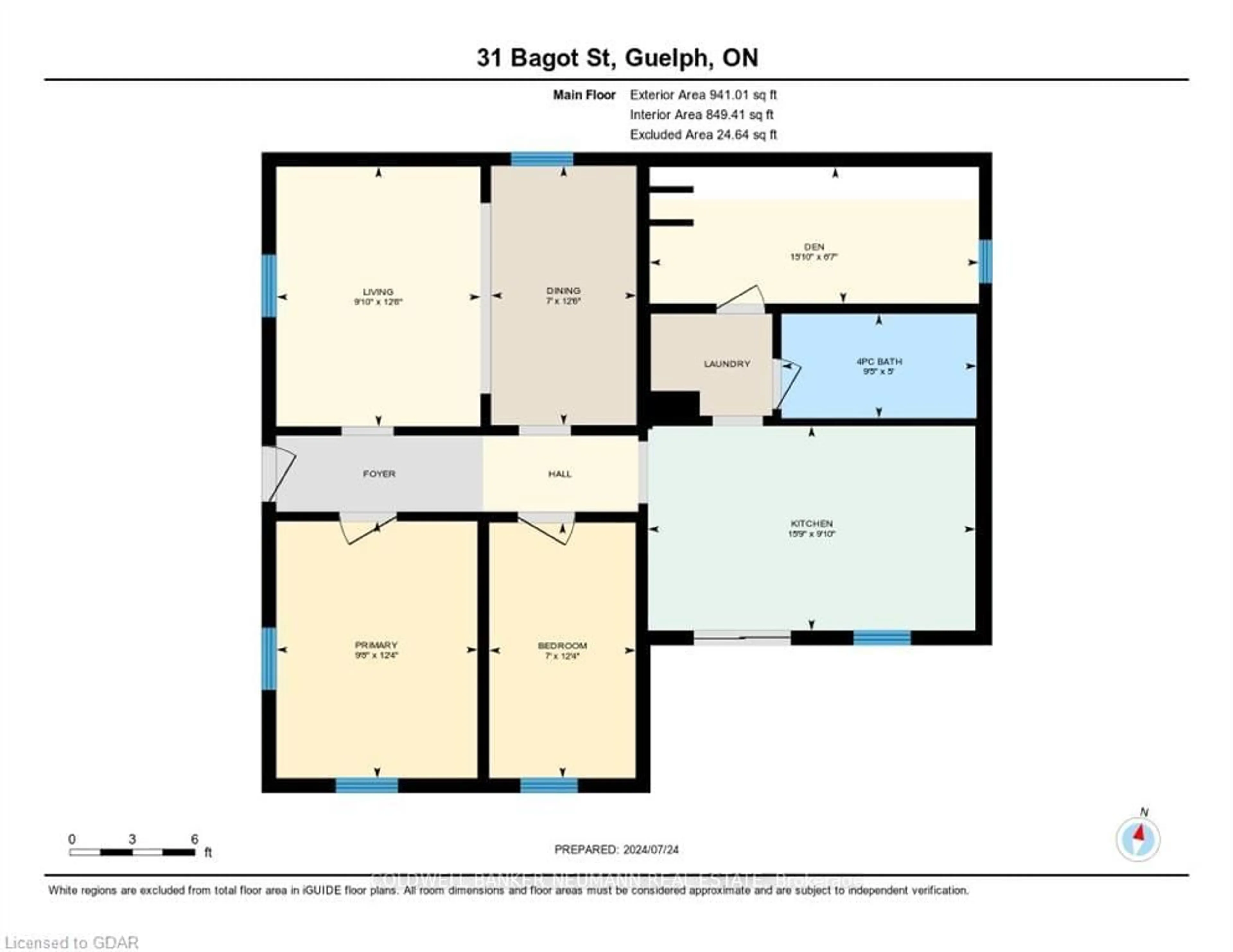Floor plan for 31 Bagot St, Guelph Ontario N1H 5T2