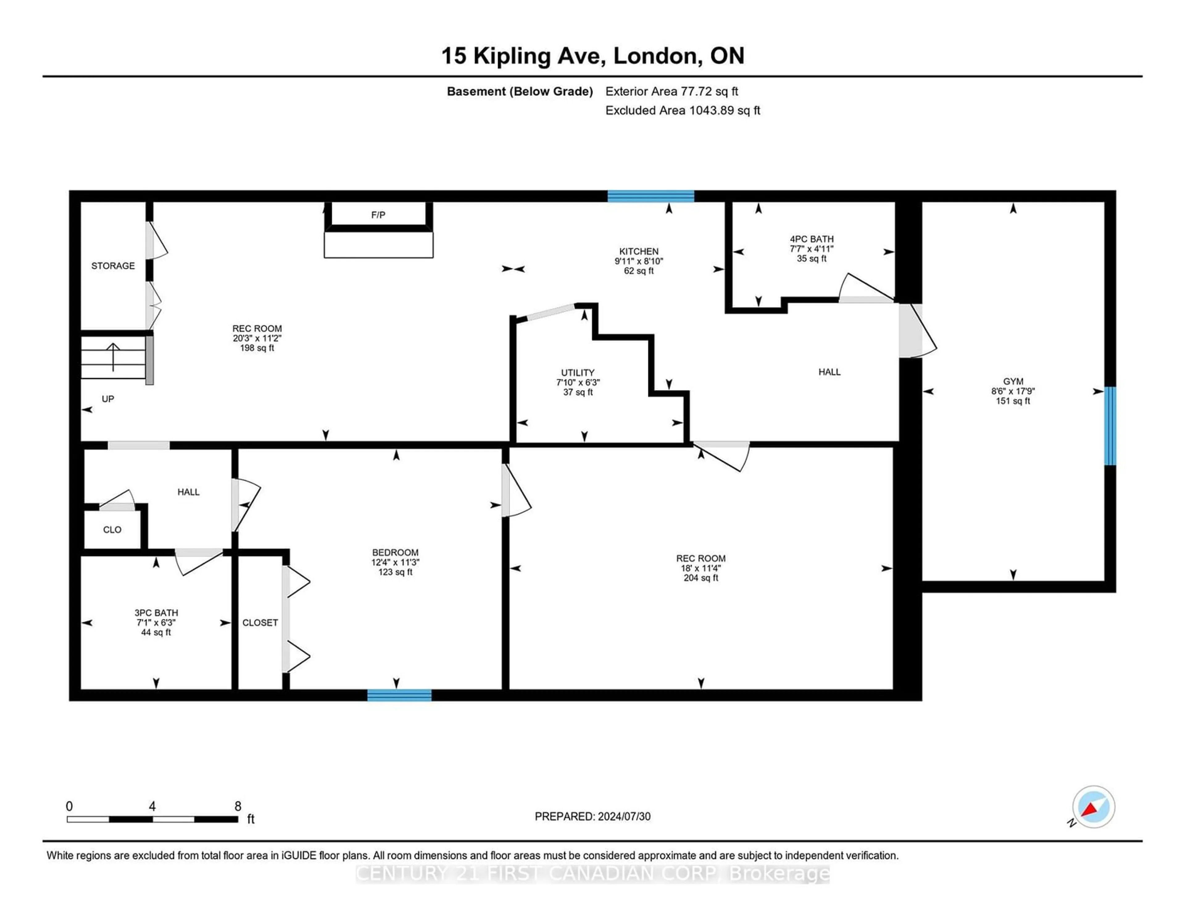 Floor plan for 15 Kipling Ave, London Ontario N5V 1J8