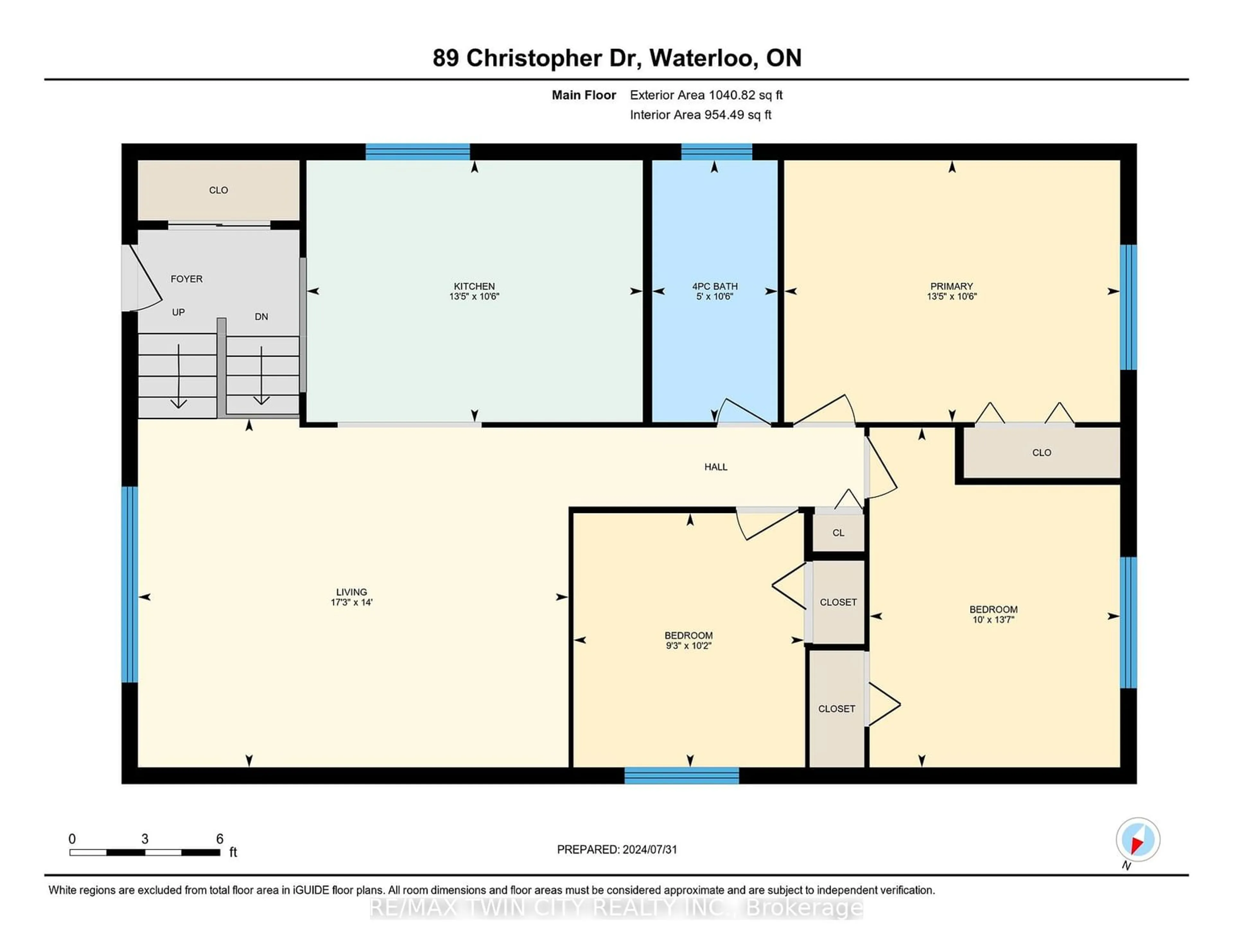 Floor plan for 89 Christopher Dr, Waterloo Ontario N2J 4J6
