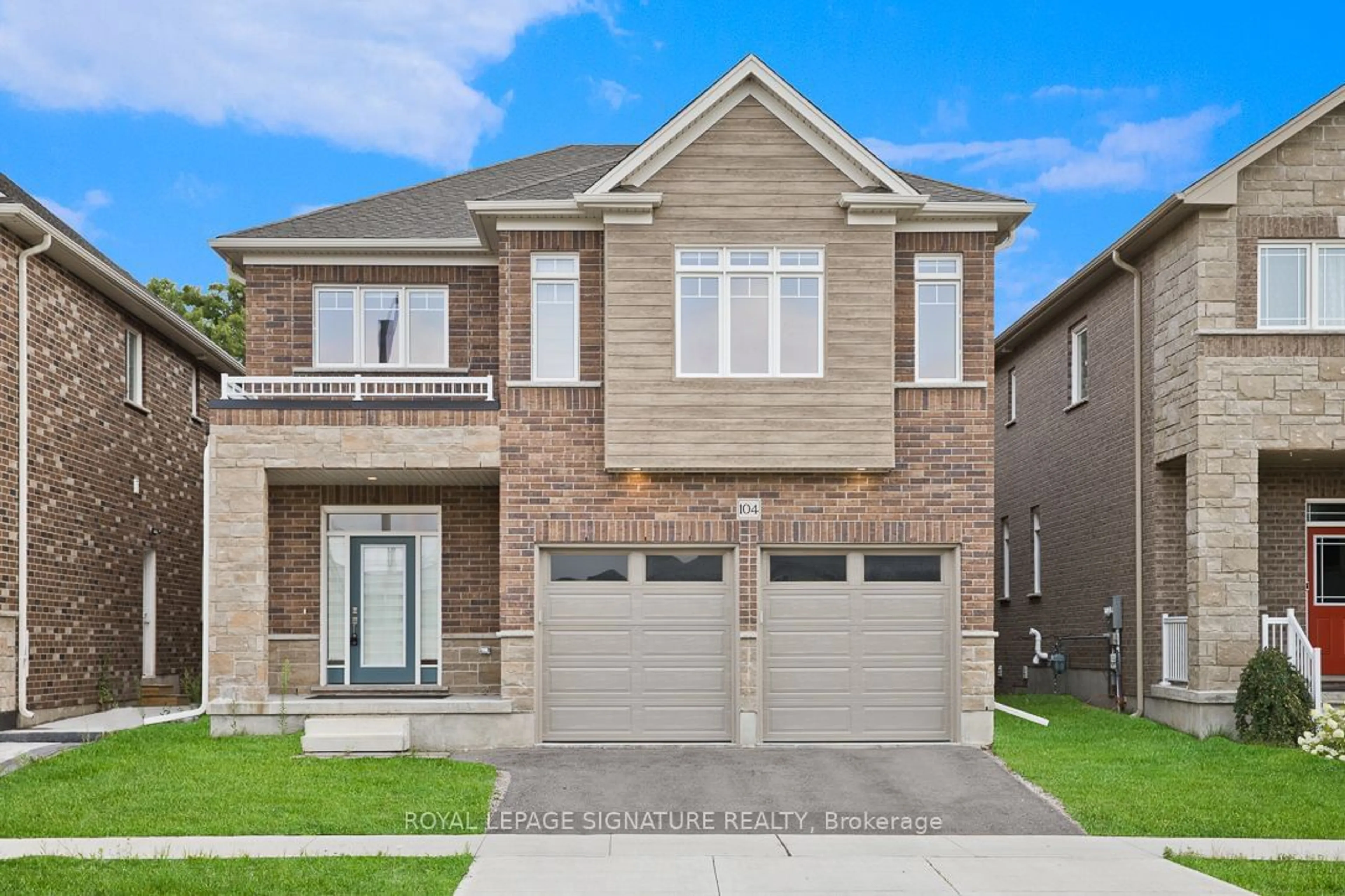 Home with brick exterior material for 104 Freure Dr, Cambridge Ontario N1S 0B4