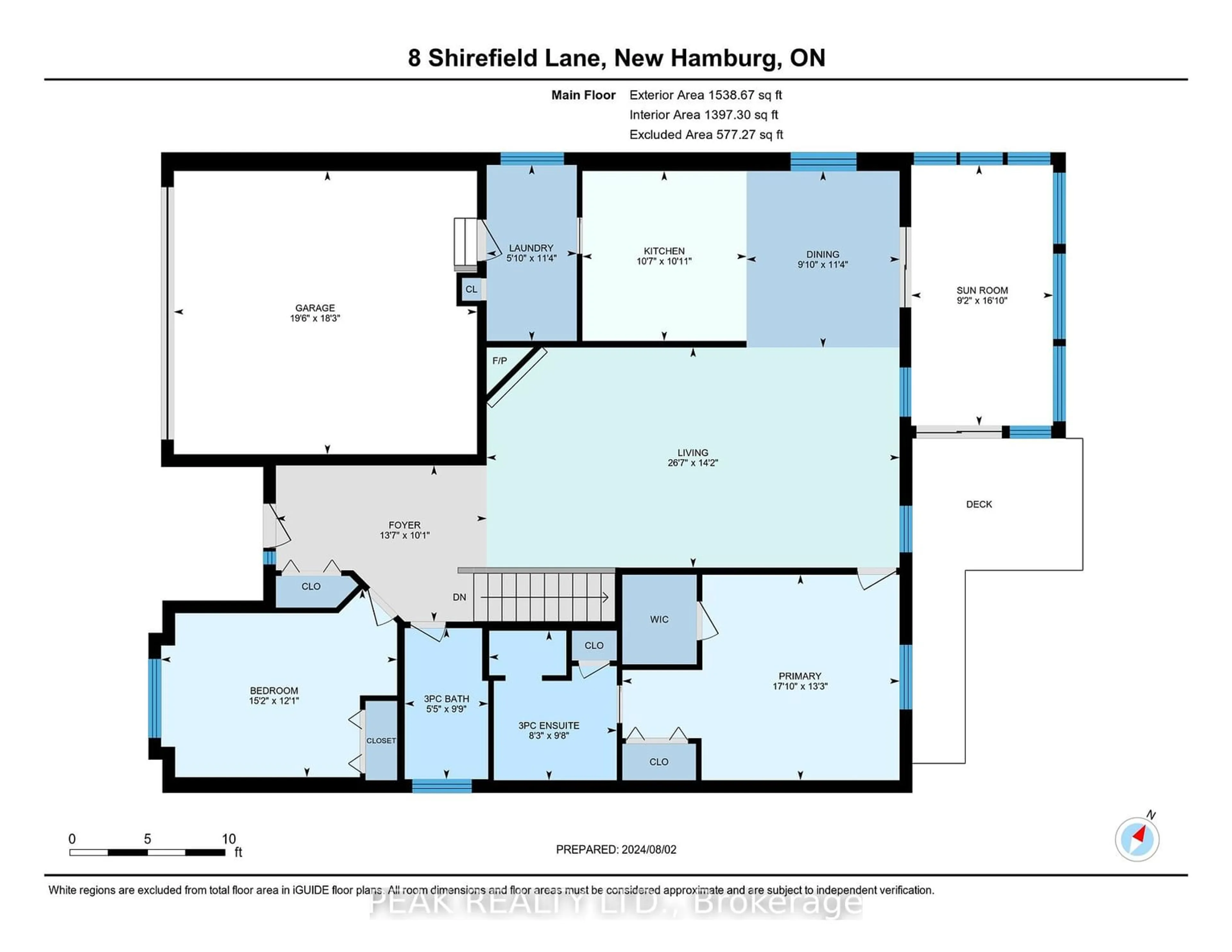Floor plan for 8 Shirefield Lane #45, Wilmot Ontario N3A 4L9