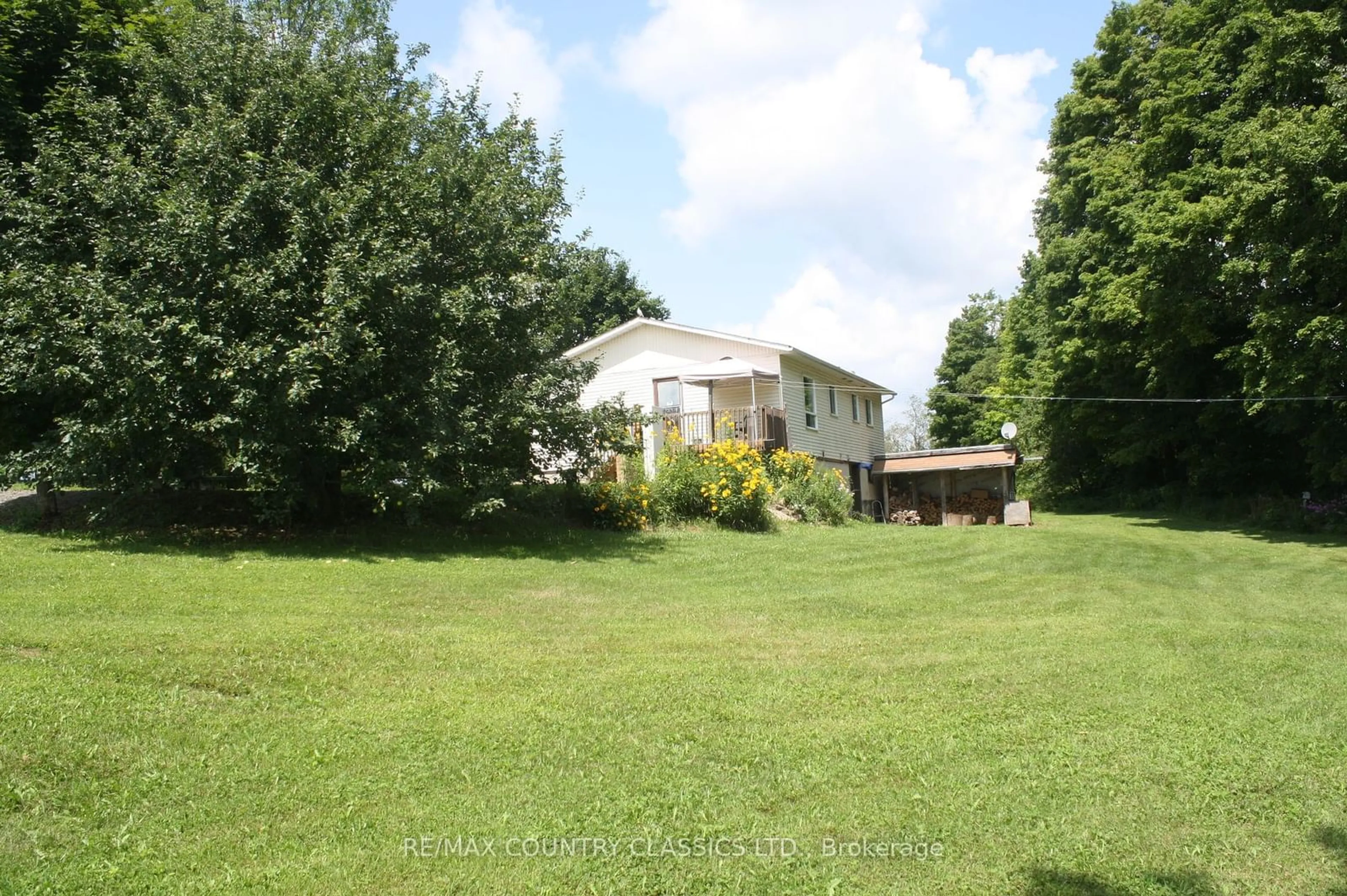 Frontside or backside of a home, the fenced backyard for 223 Pine View Ridge Rd, Tudor & Cashel Ontario K0L 1W0