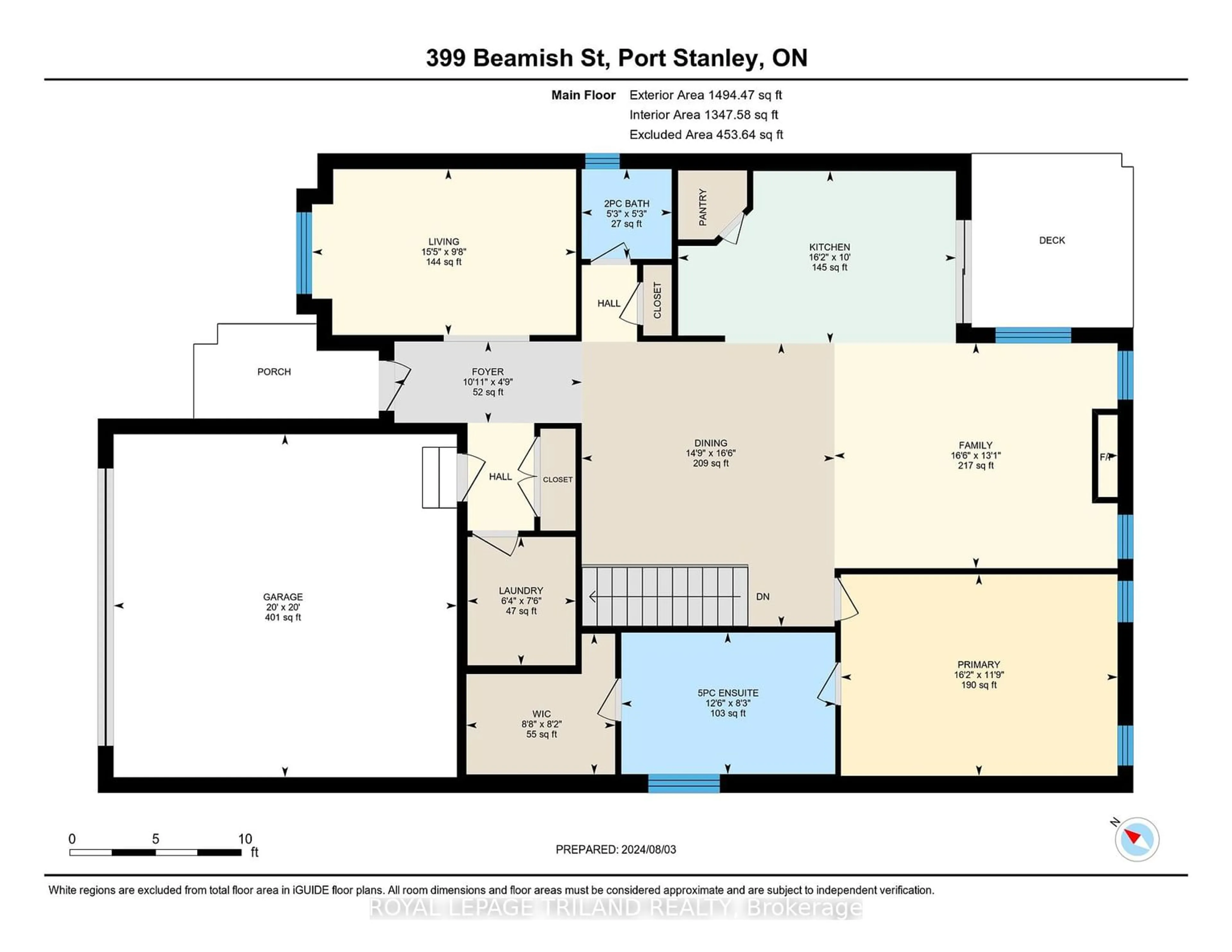 Floor plan for 399 Beamish St, Central Elgin Ontario N5L 0A7