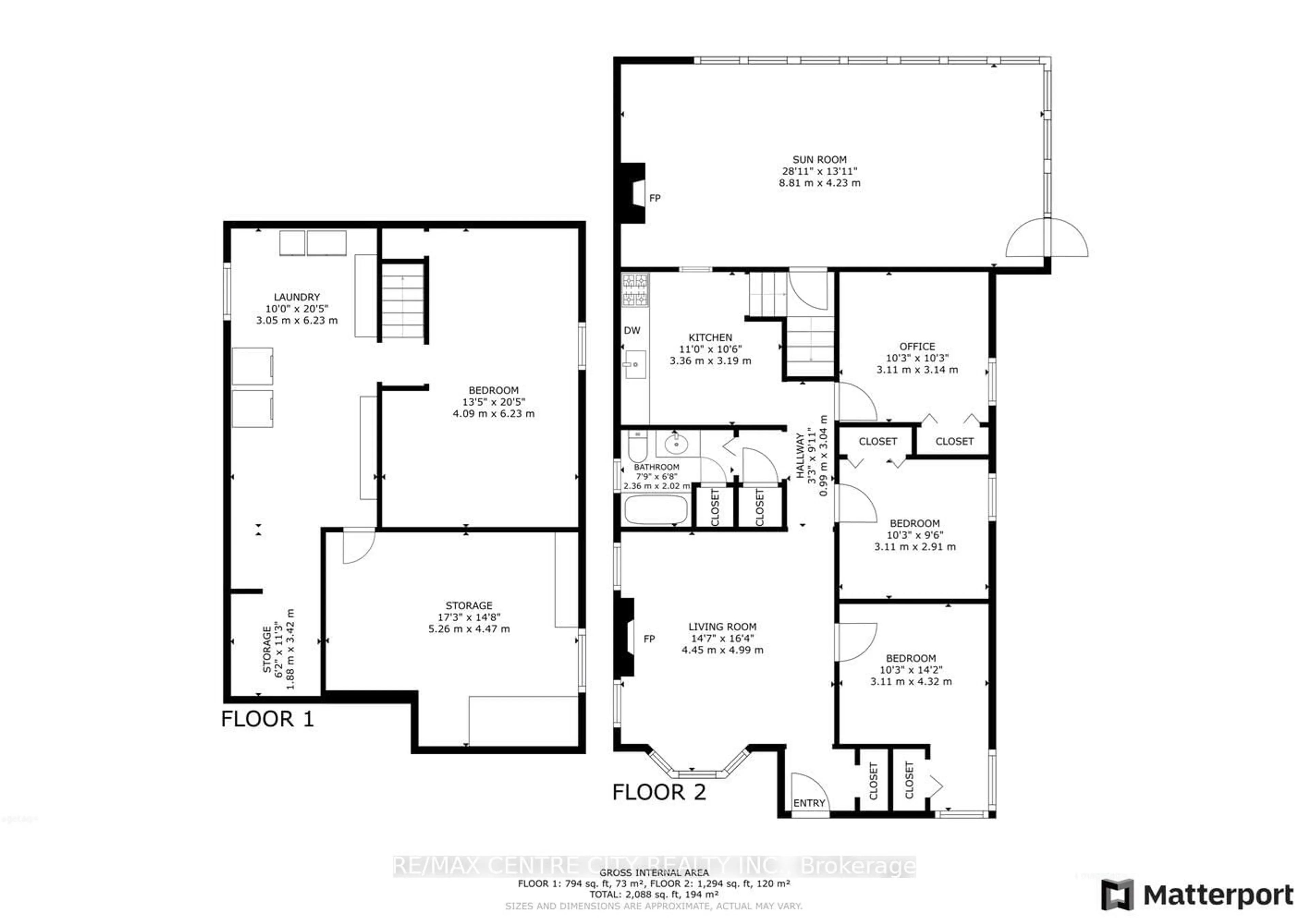 Floor plan for 36 Briscoe St, London Ontario N6C 1W9