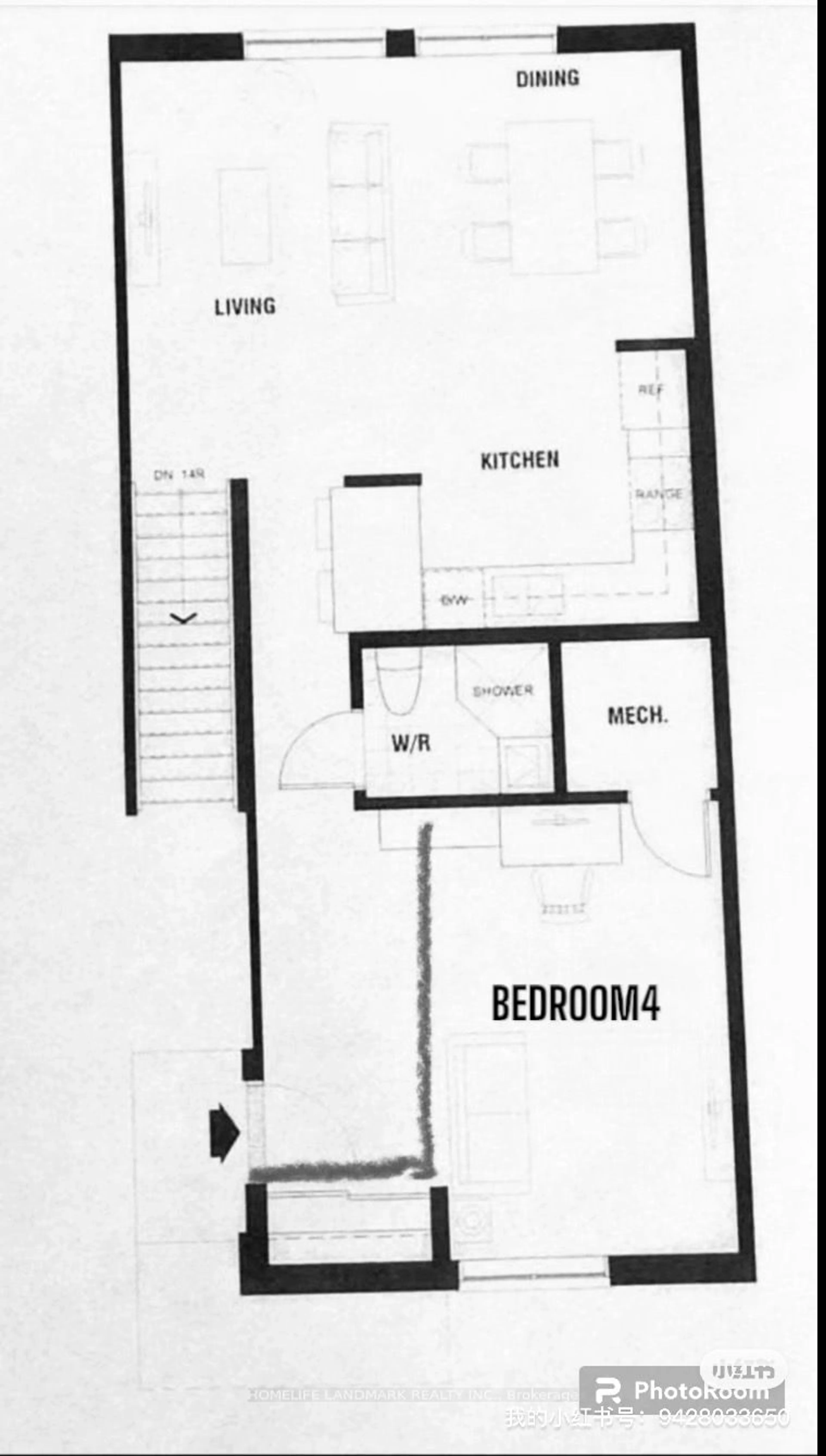 Floor plan for 288 Albert St #107, Waterloo Ontario N2L 3T8