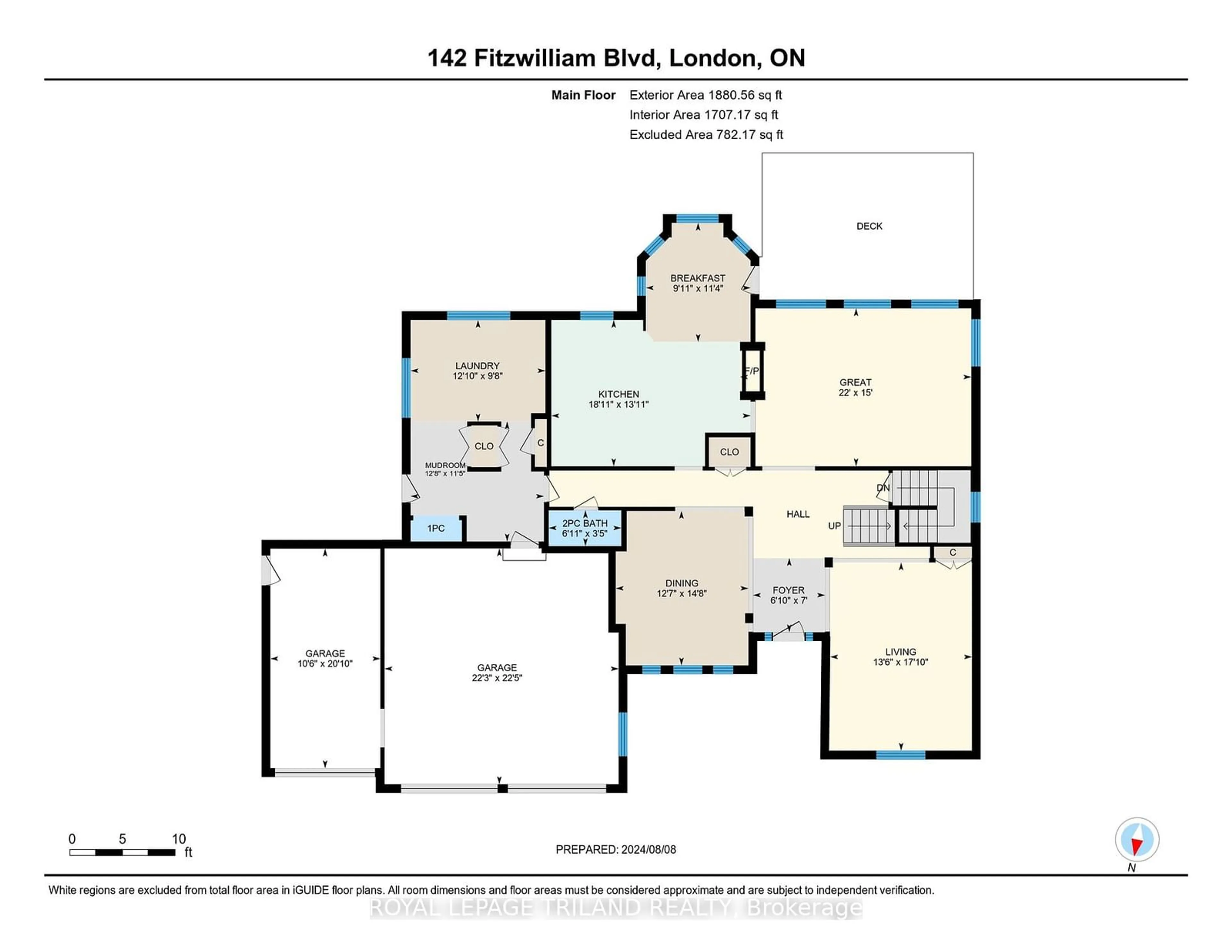 Floor plan for 142 Fitzwilliam Blvd, London Ontario N6H 5H4