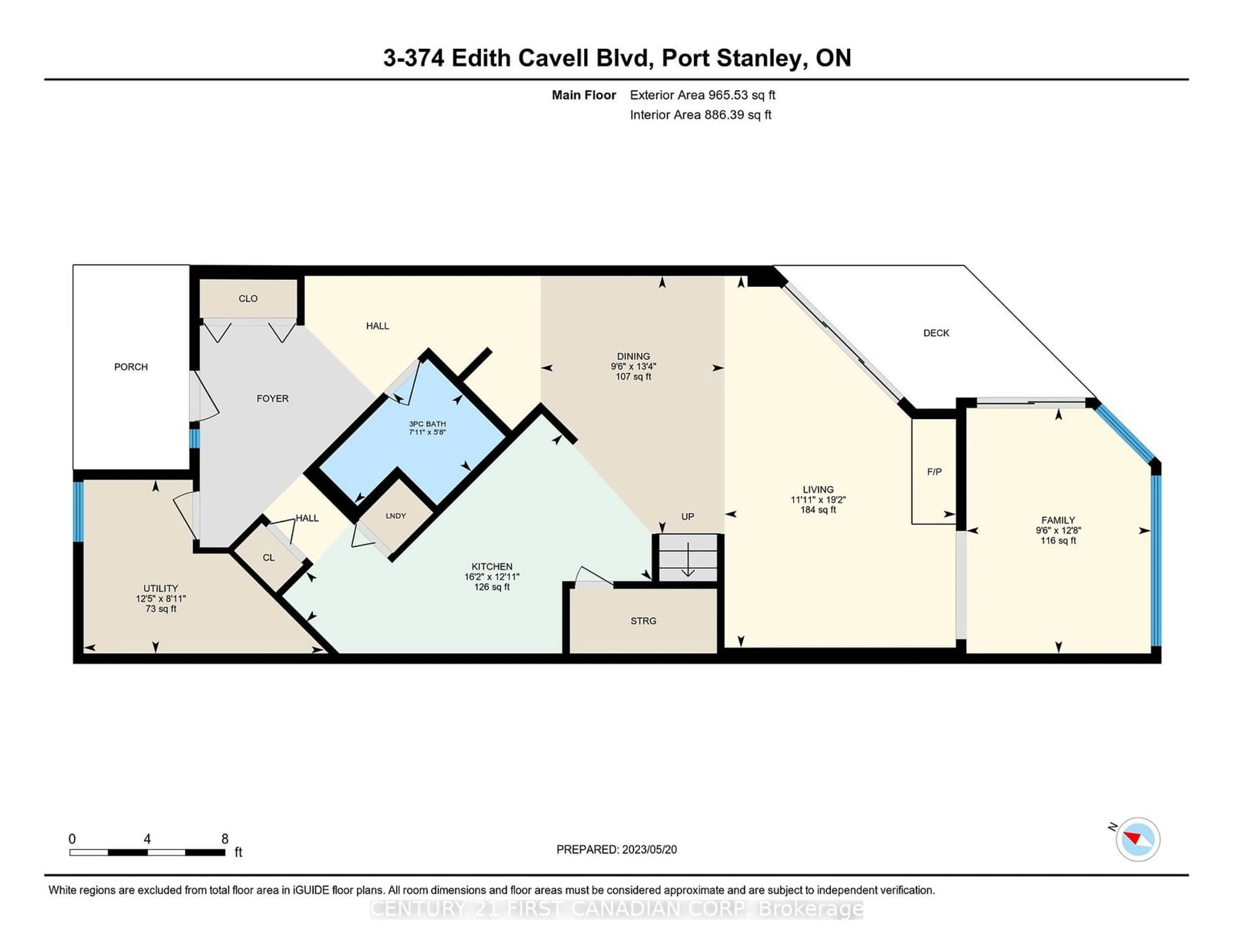 Floor plan for 374 Edith Cavell Blvd #3, Central Elgin Ontario N5L 1E5