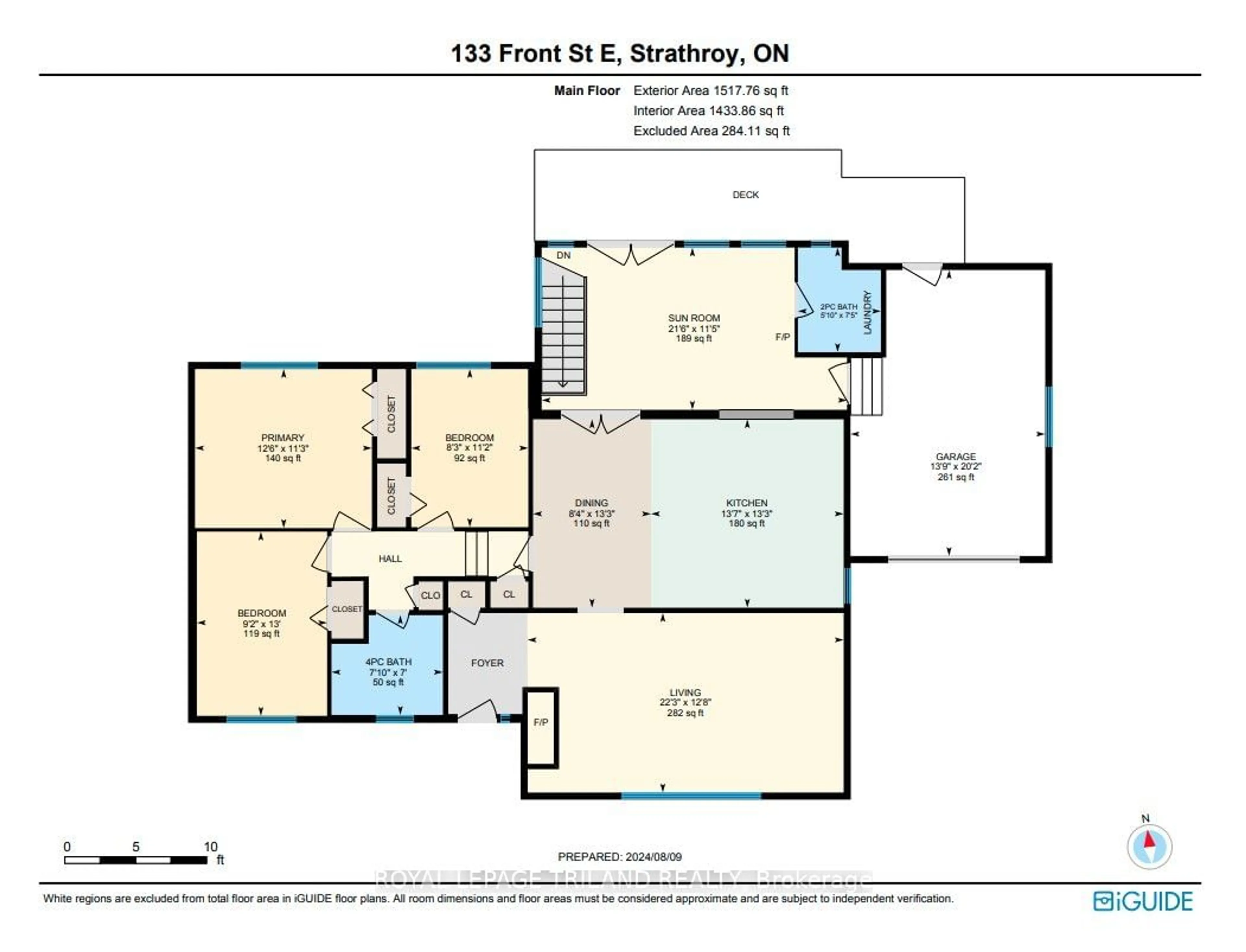 Floor plan for 133 FRONT St, Strathroy-Caradoc Ontario N7G 1Y8