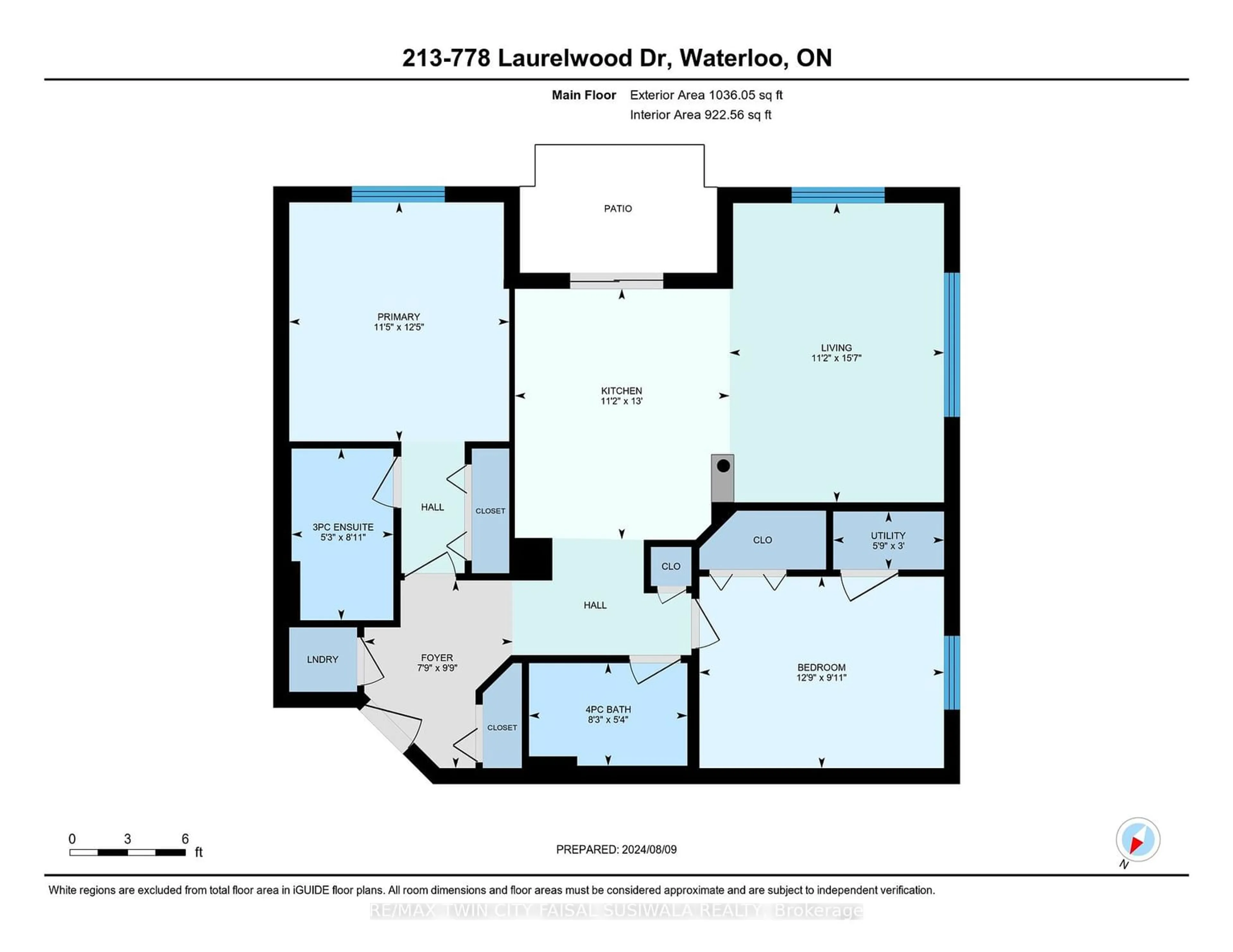 Floor plan for 778 Laurelwood Dr #213, Waterloo Ontario N2V 0G3