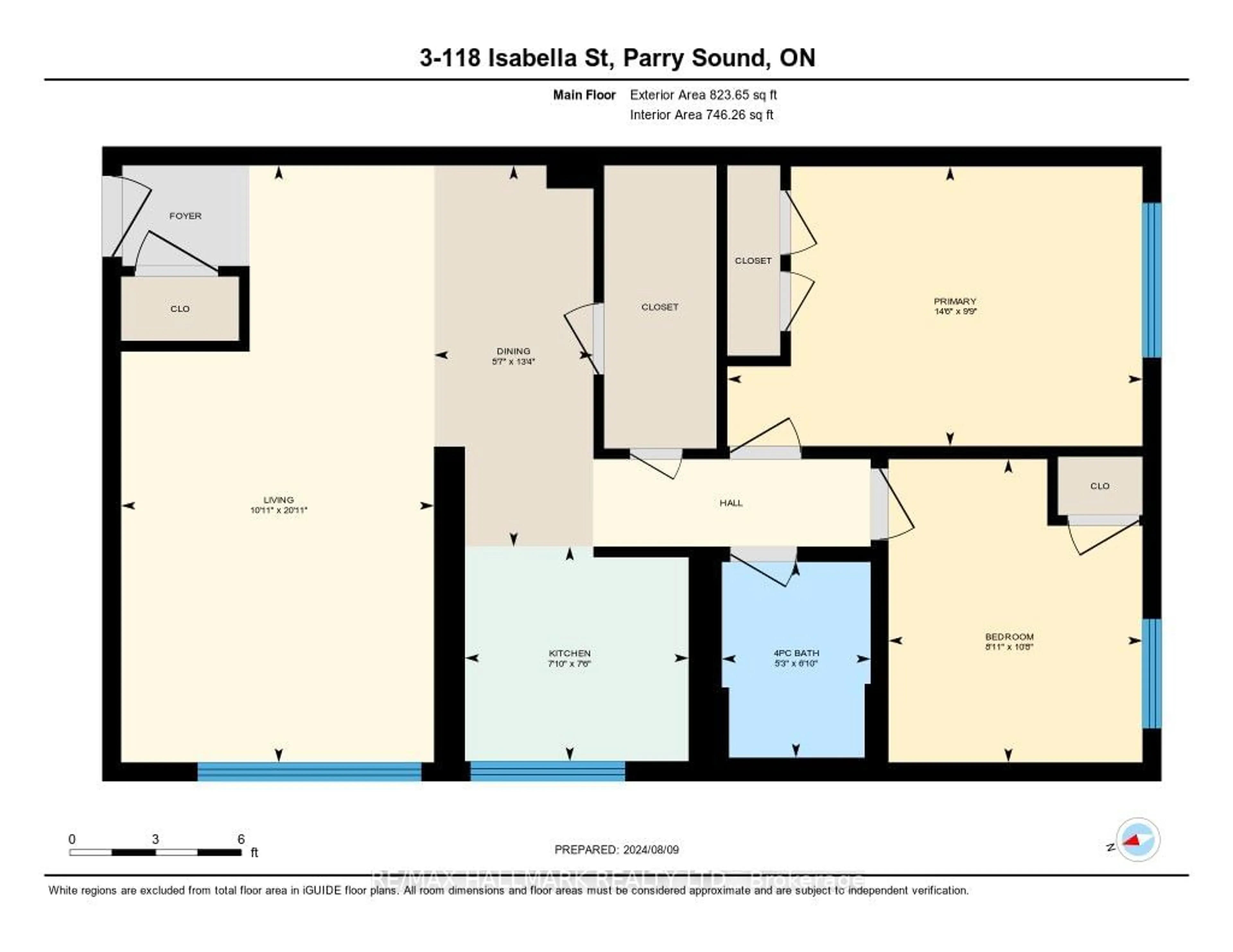 Floor plan for 118 Isabella St #3, Parry Sound Ontario P2A 1N1