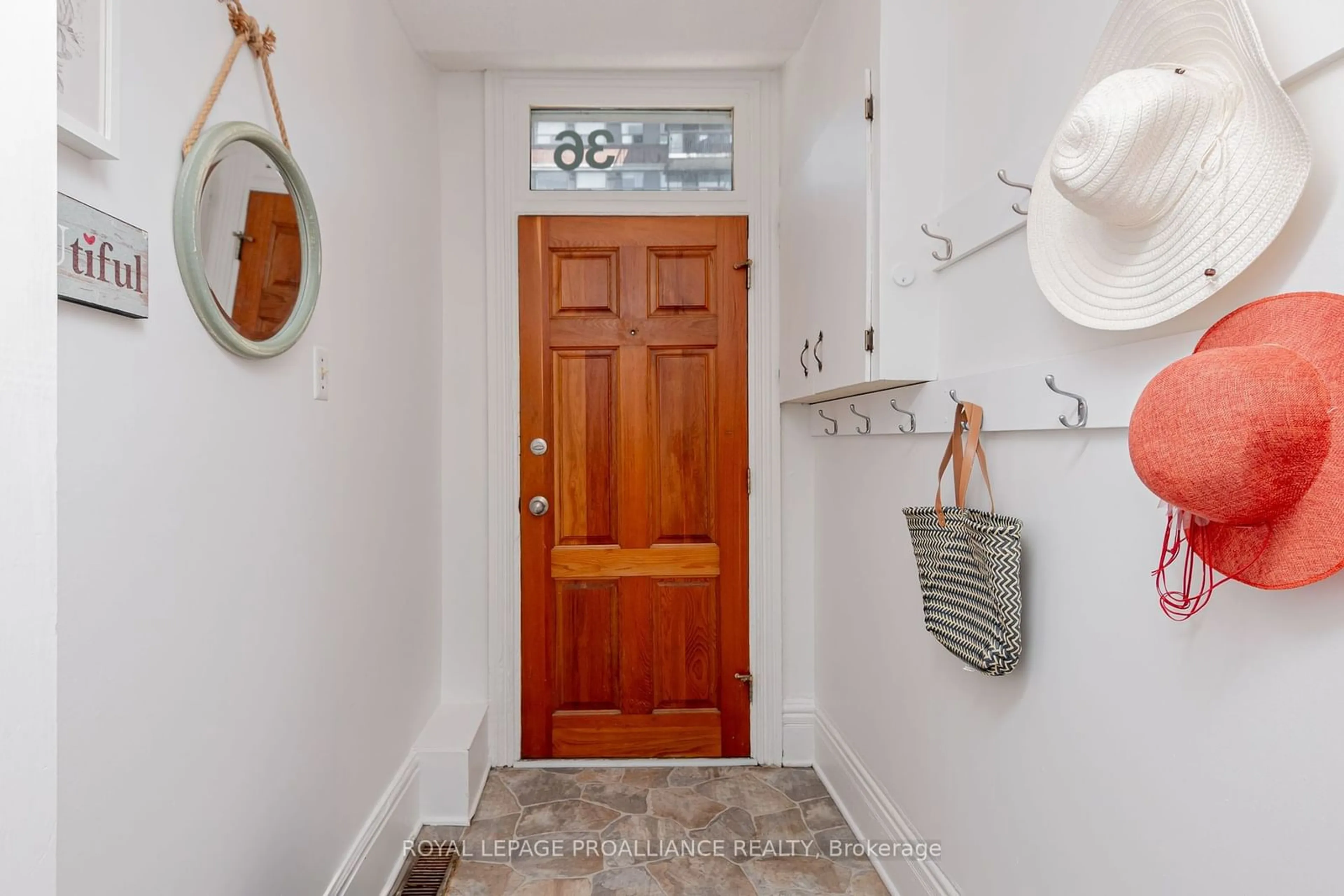 Indoor entryway, wood floors for 36 Lower Union St, Kingston Ontario K7L 2M9