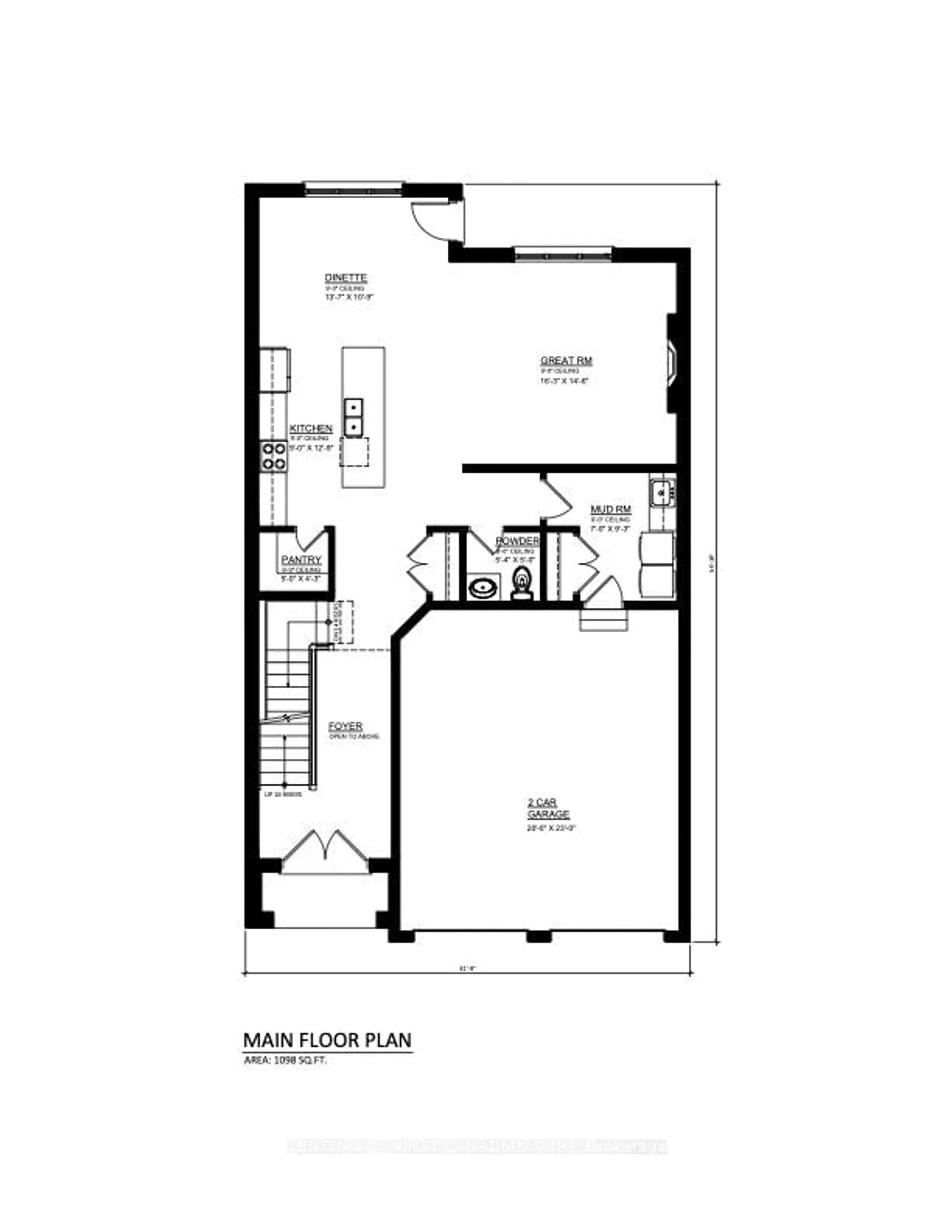 Floor plan for LOT 128 BIG LEAF Tr, London Ontario N6P 1H5