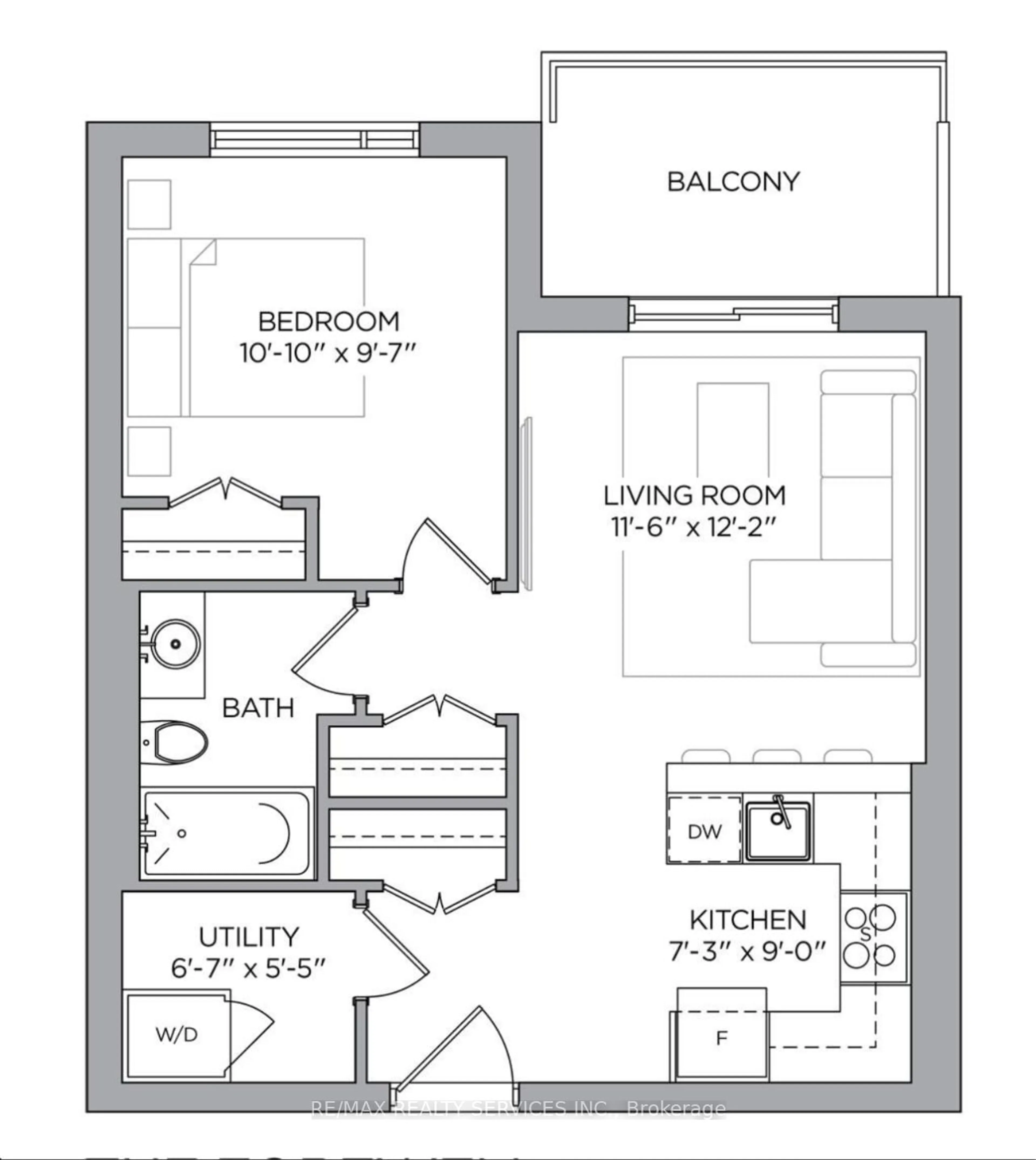 Floor plan for 103 Roger St #408, Waterloo Ontario N2J 0G2