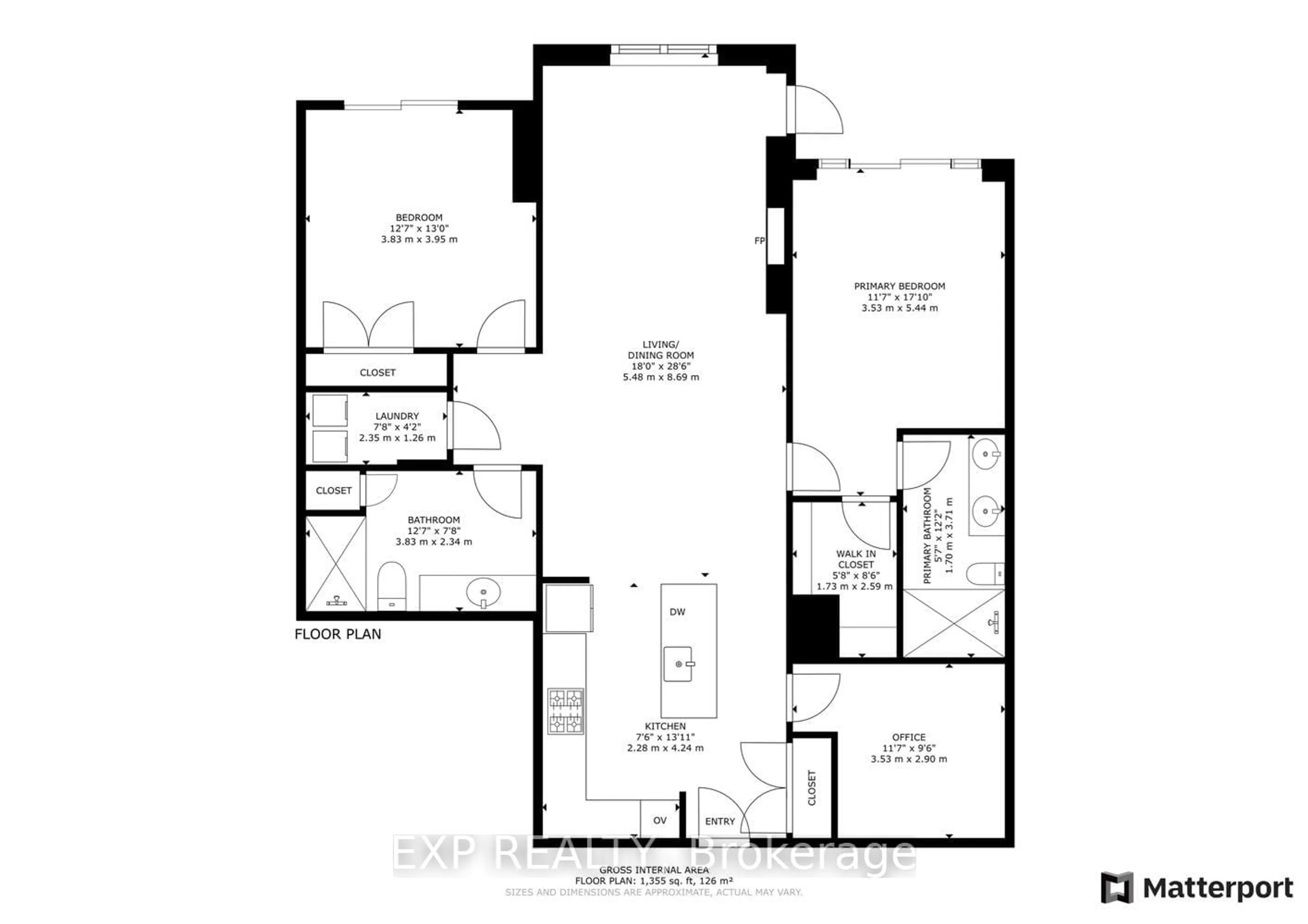 Floor plan for 480 Callaway Rd #307, London Ontario N6G 0Z3