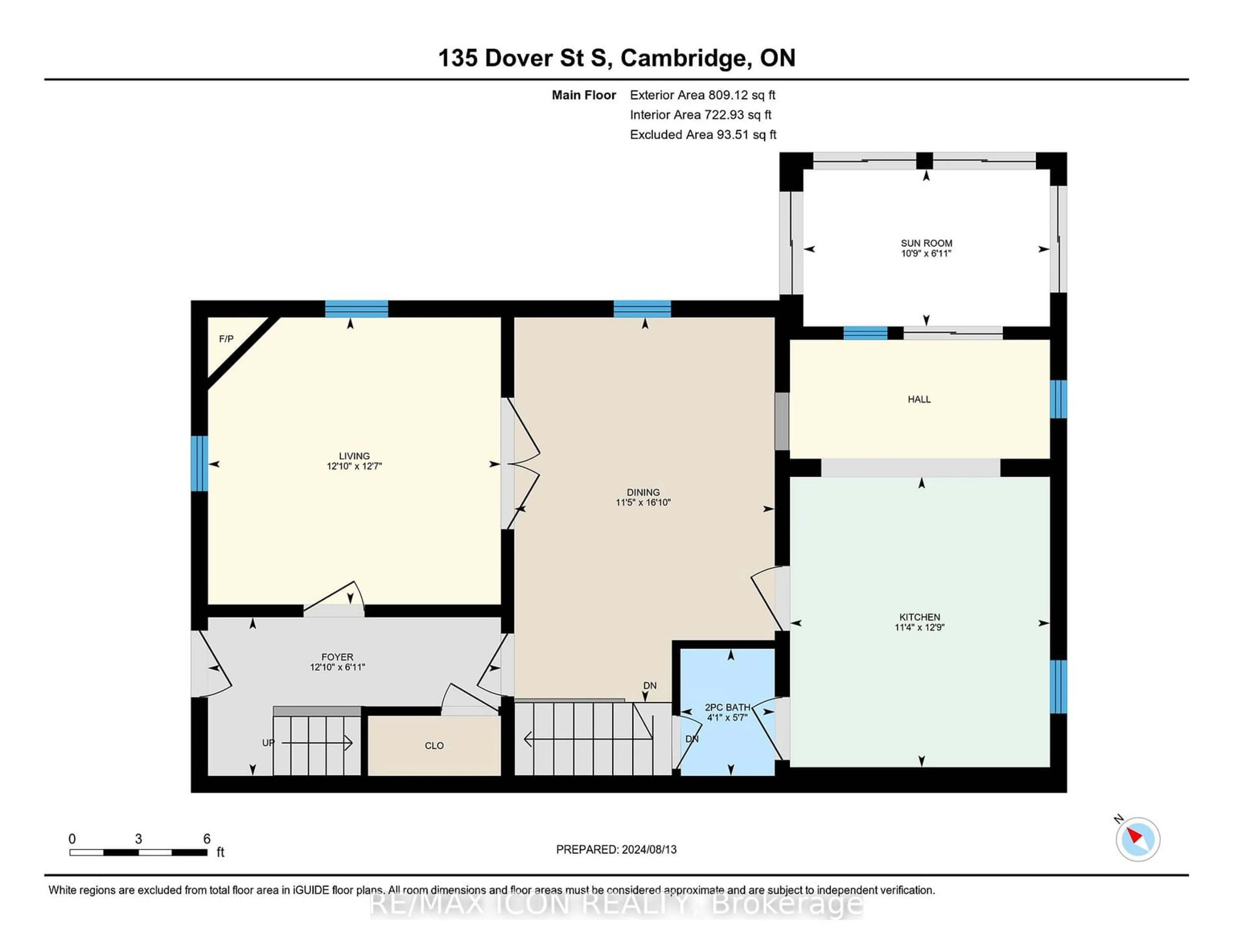 Floor plan for 135 Dover St, Cambridge Ontario N3H 1L3