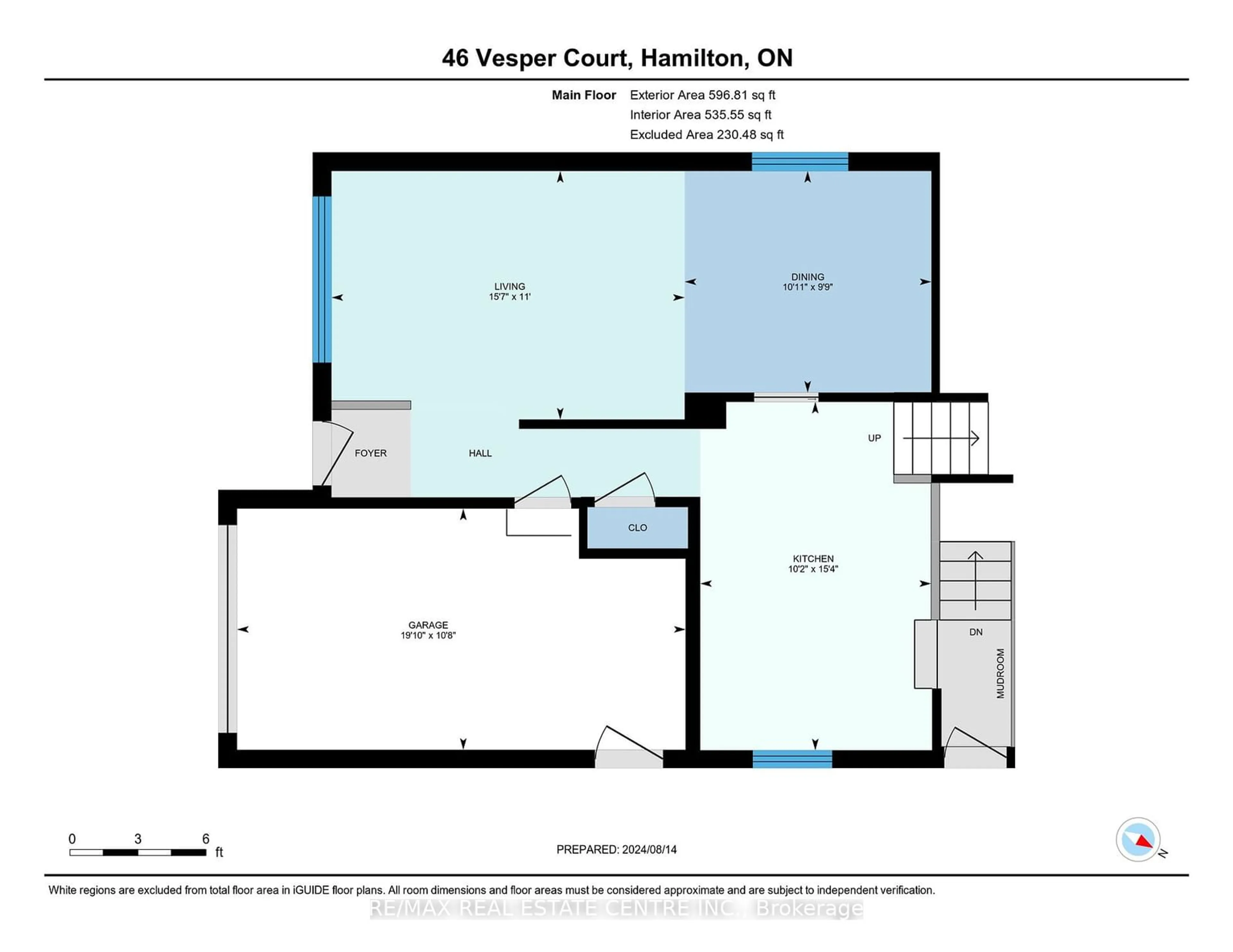 Floor plan for 46 Vesper Crt, Hamilton Ontario L8J 2B5