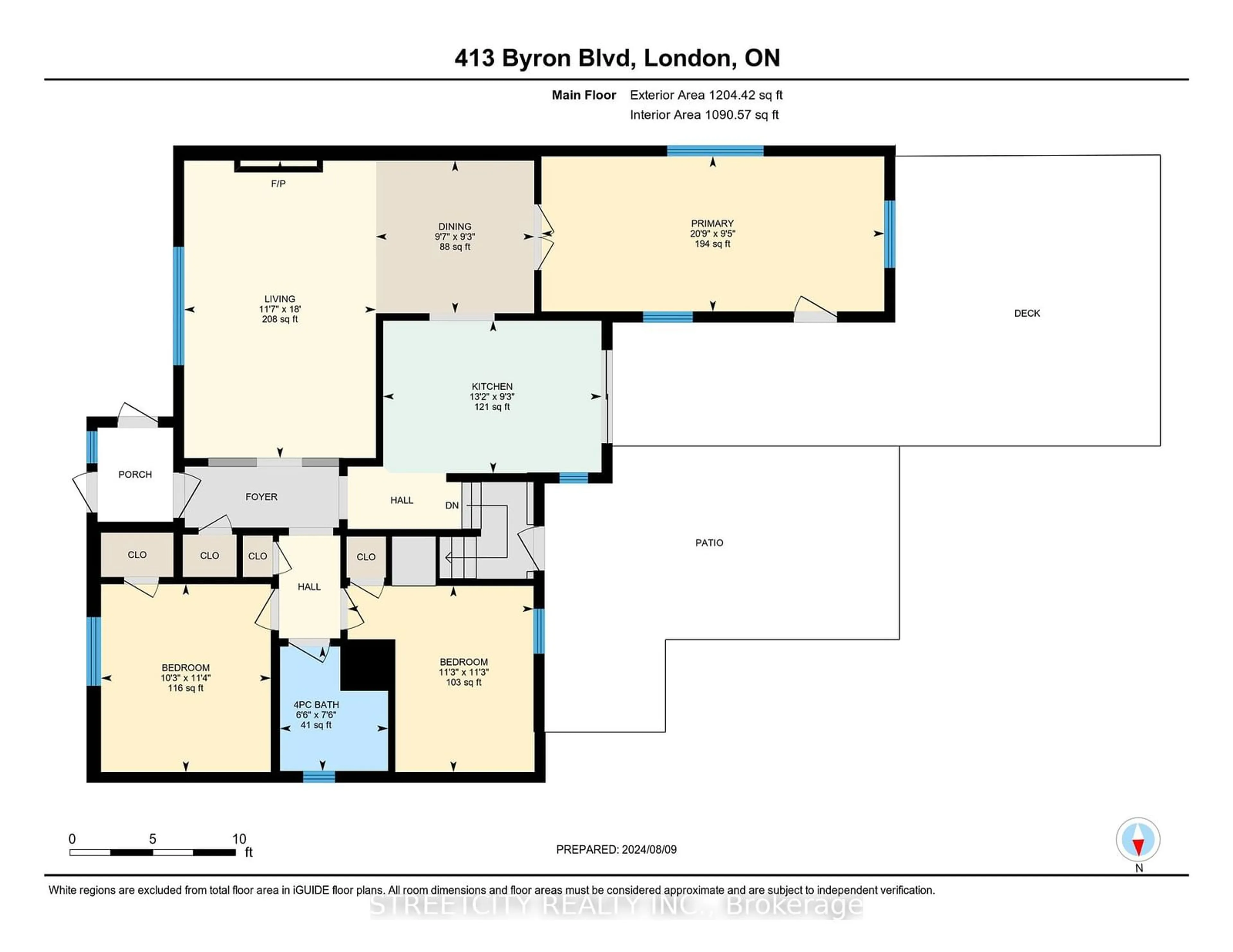 Floor plan for 413 Byron Blvd, London Ontario N6K 2L6