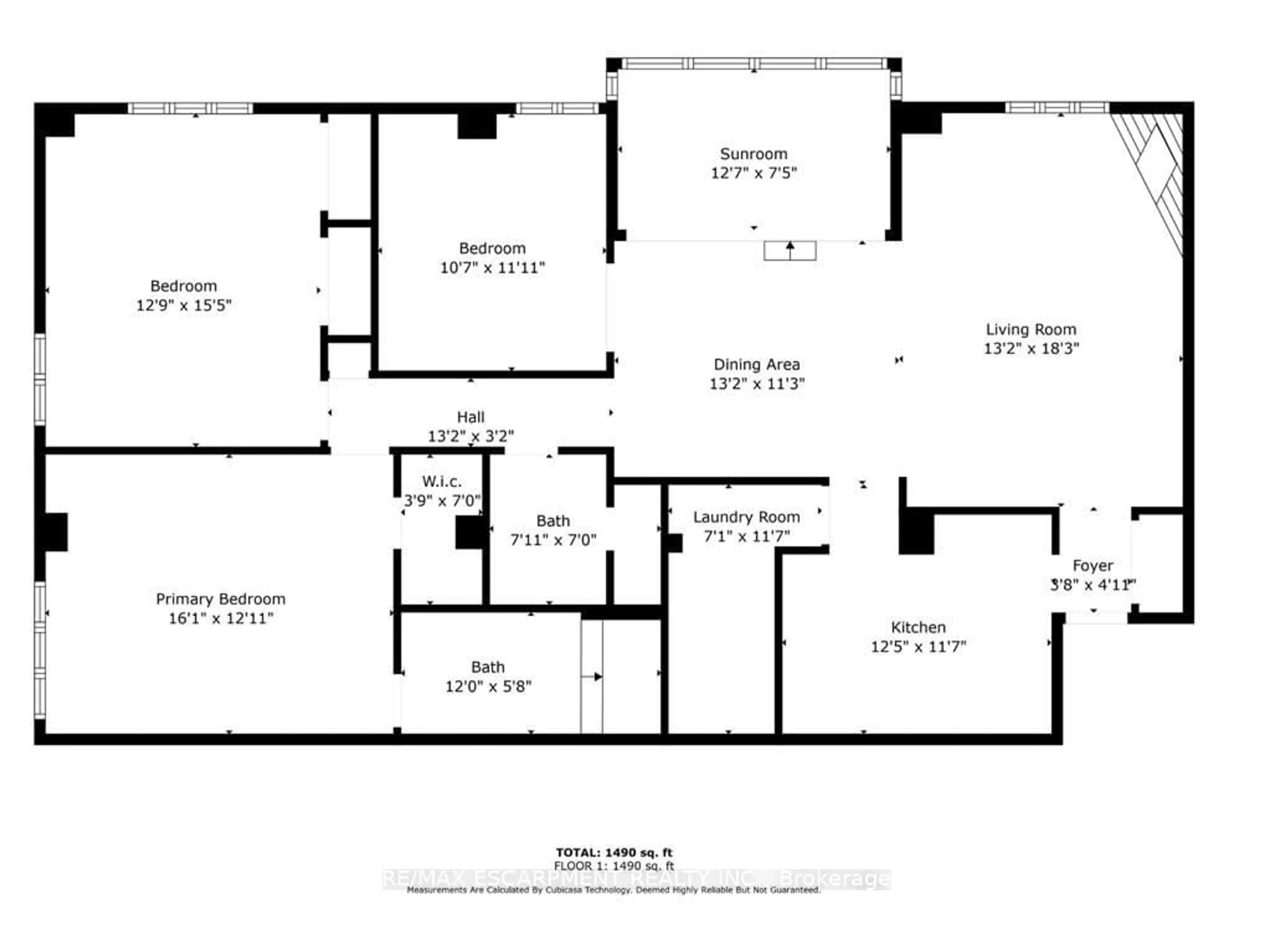 Floor plan for 150 Wilson St #305, Hamilton Ontario L9G 4E7