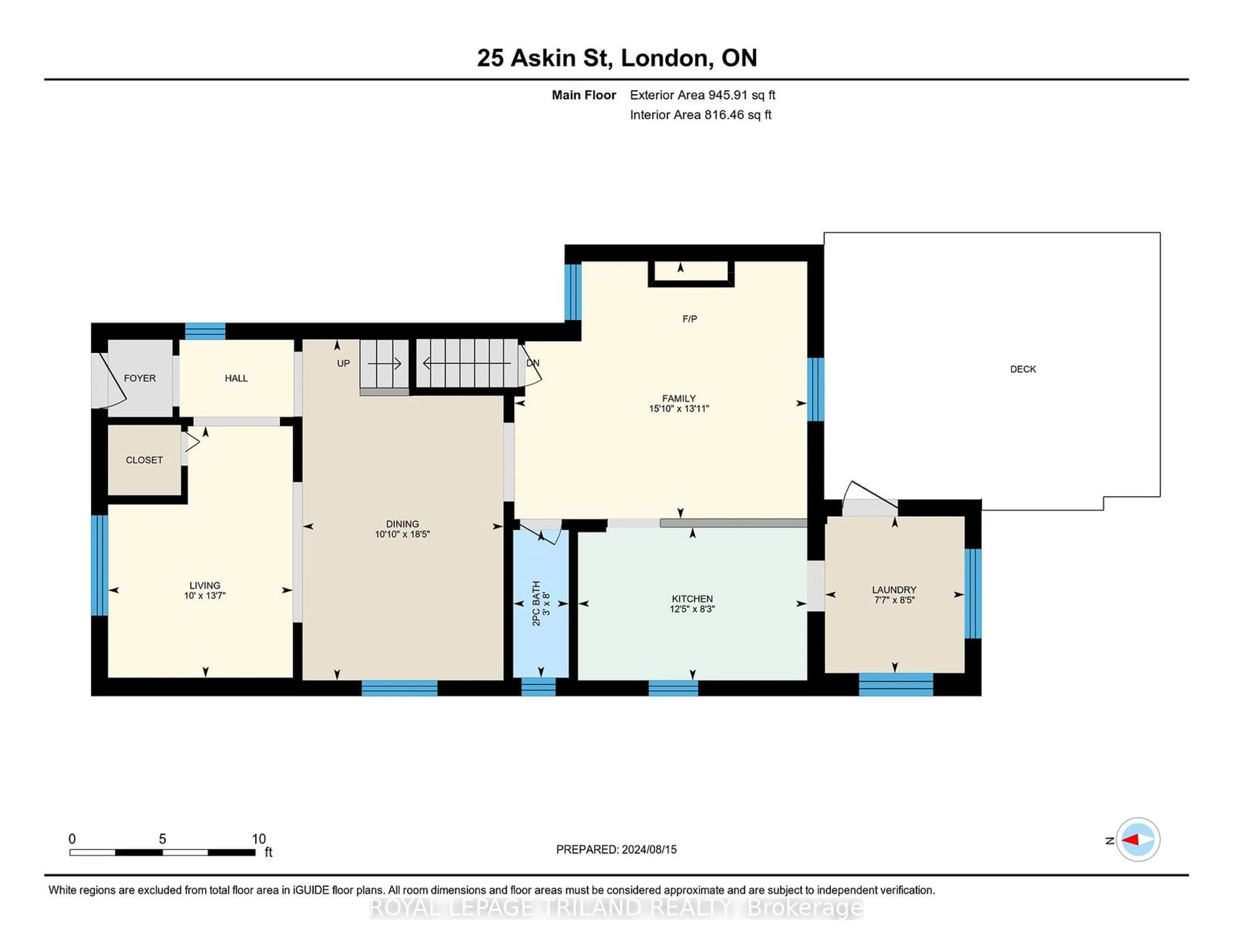 Floor plan for 25 Askin St, London Ontario N6C 1E2