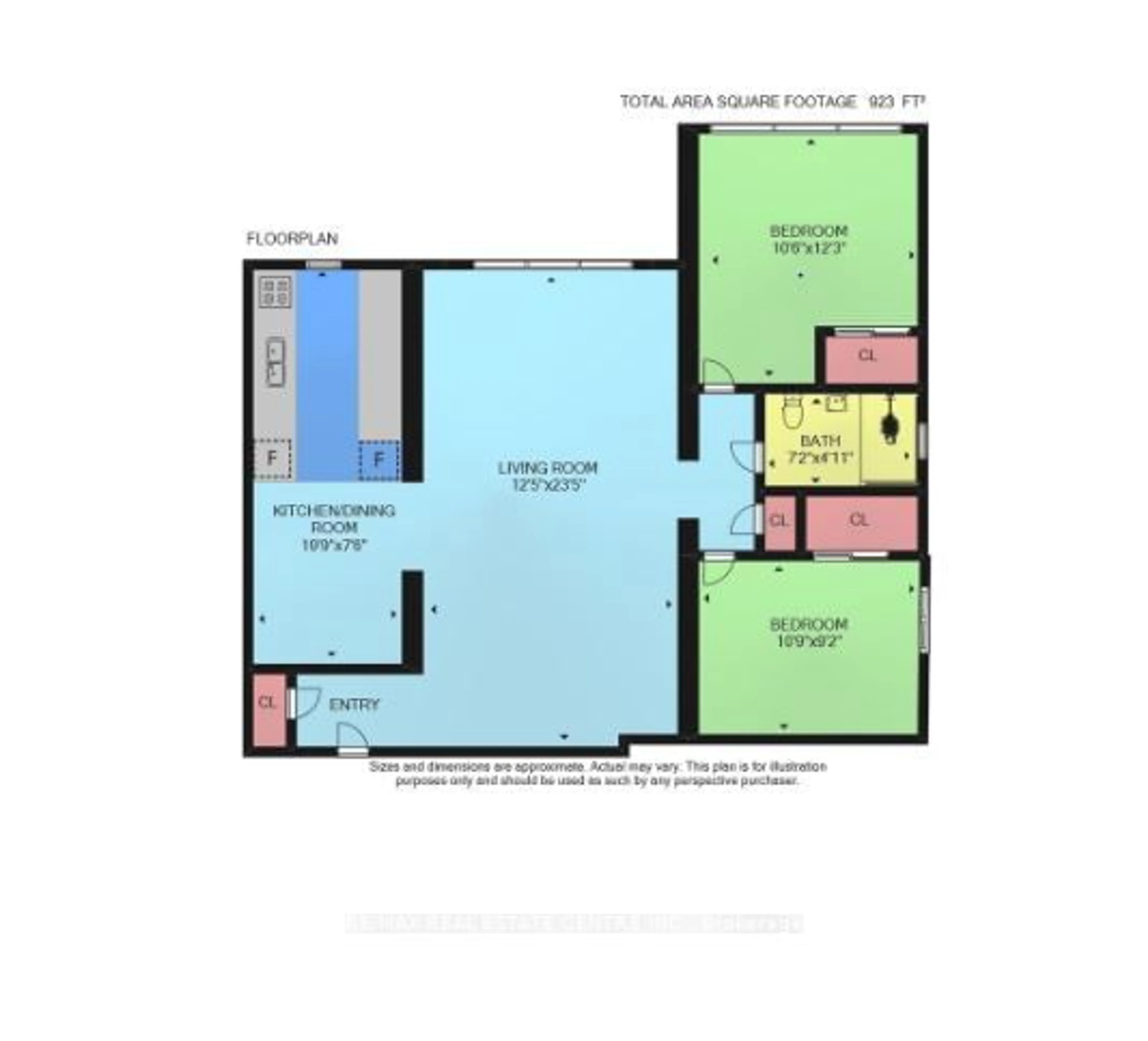 Floor plan for 9 GRANT Blvd #107, Hamilton Ontario L9H 4L5