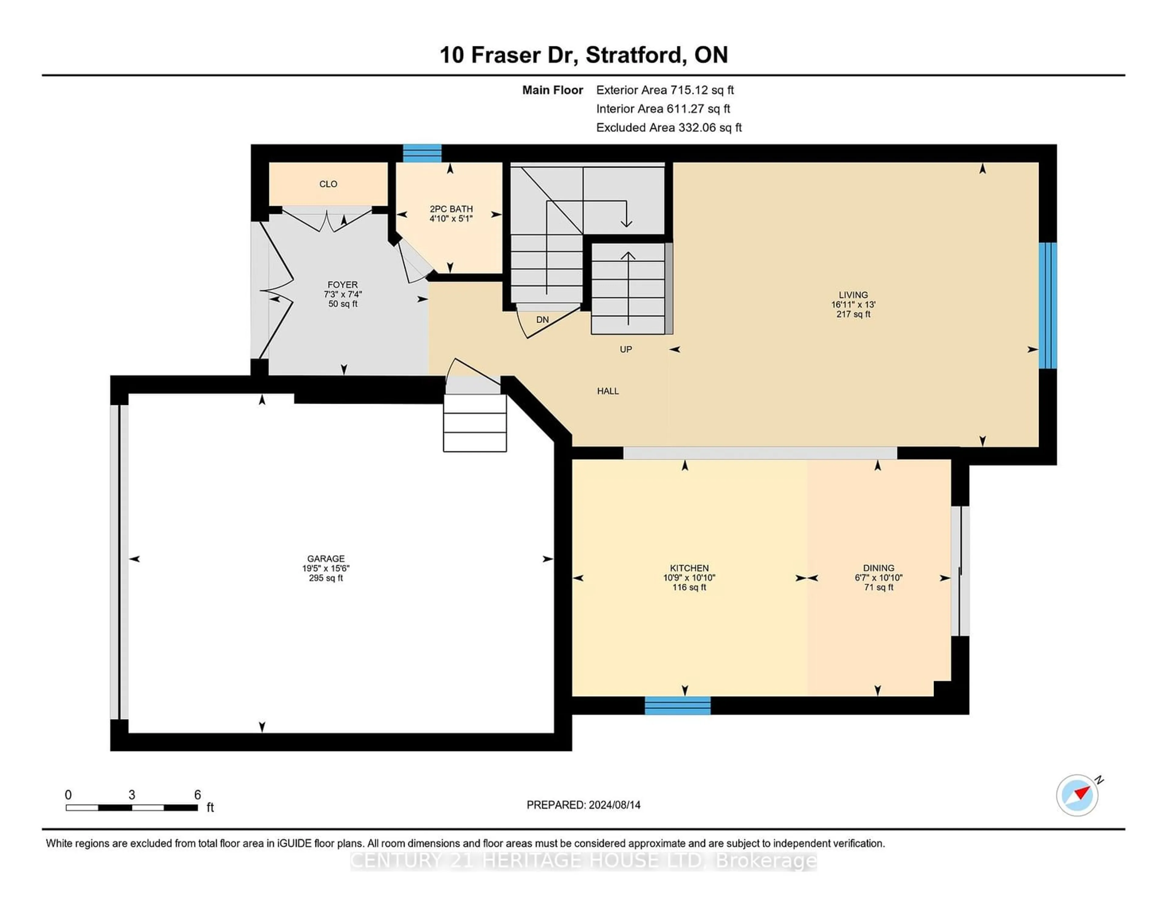 Floor plan for 10 Fraser Dr, Stratford Ontario N5A 0C6