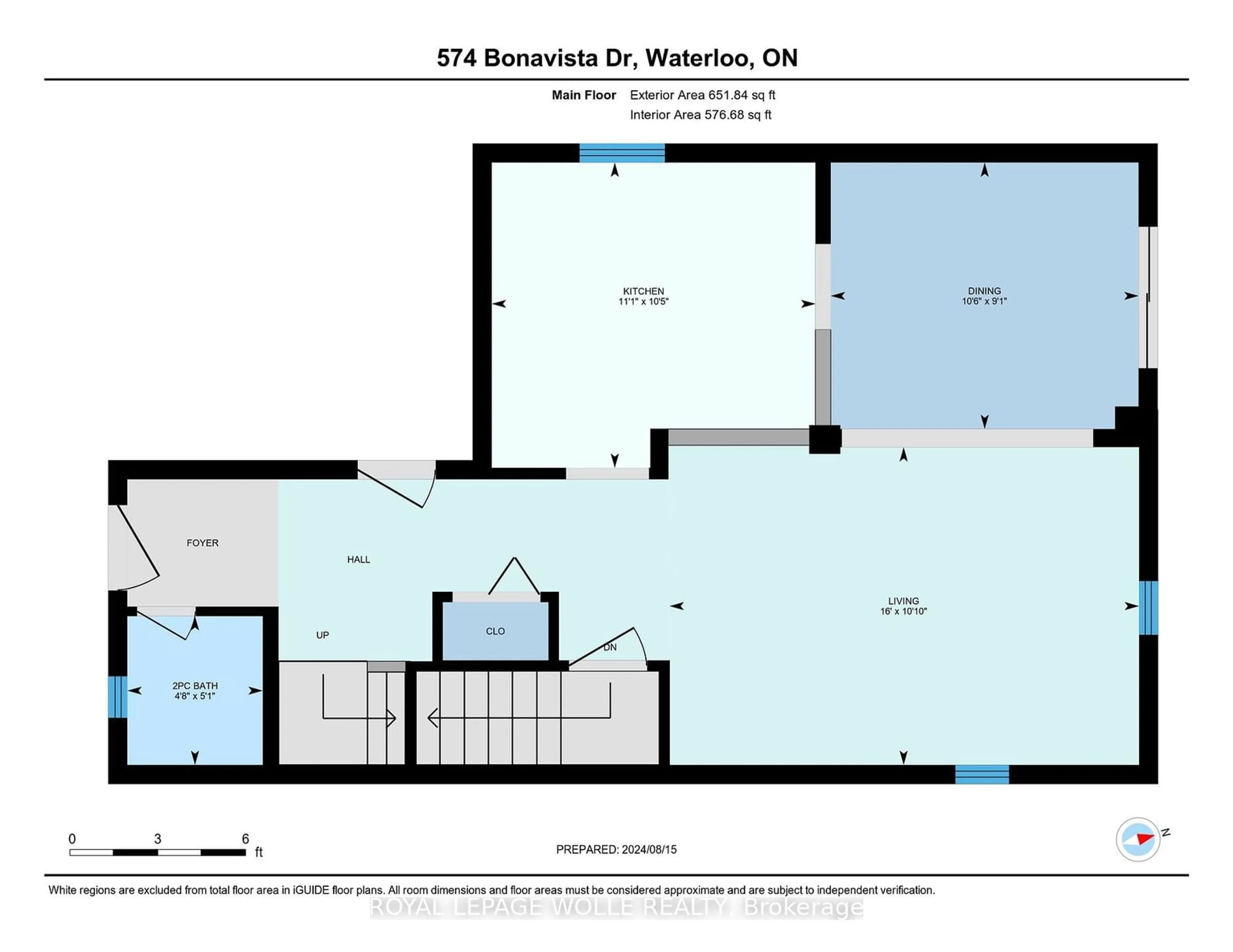 Floor plan for 574 Bonavista Dr, Waterloo Ontario N2K 3Z7