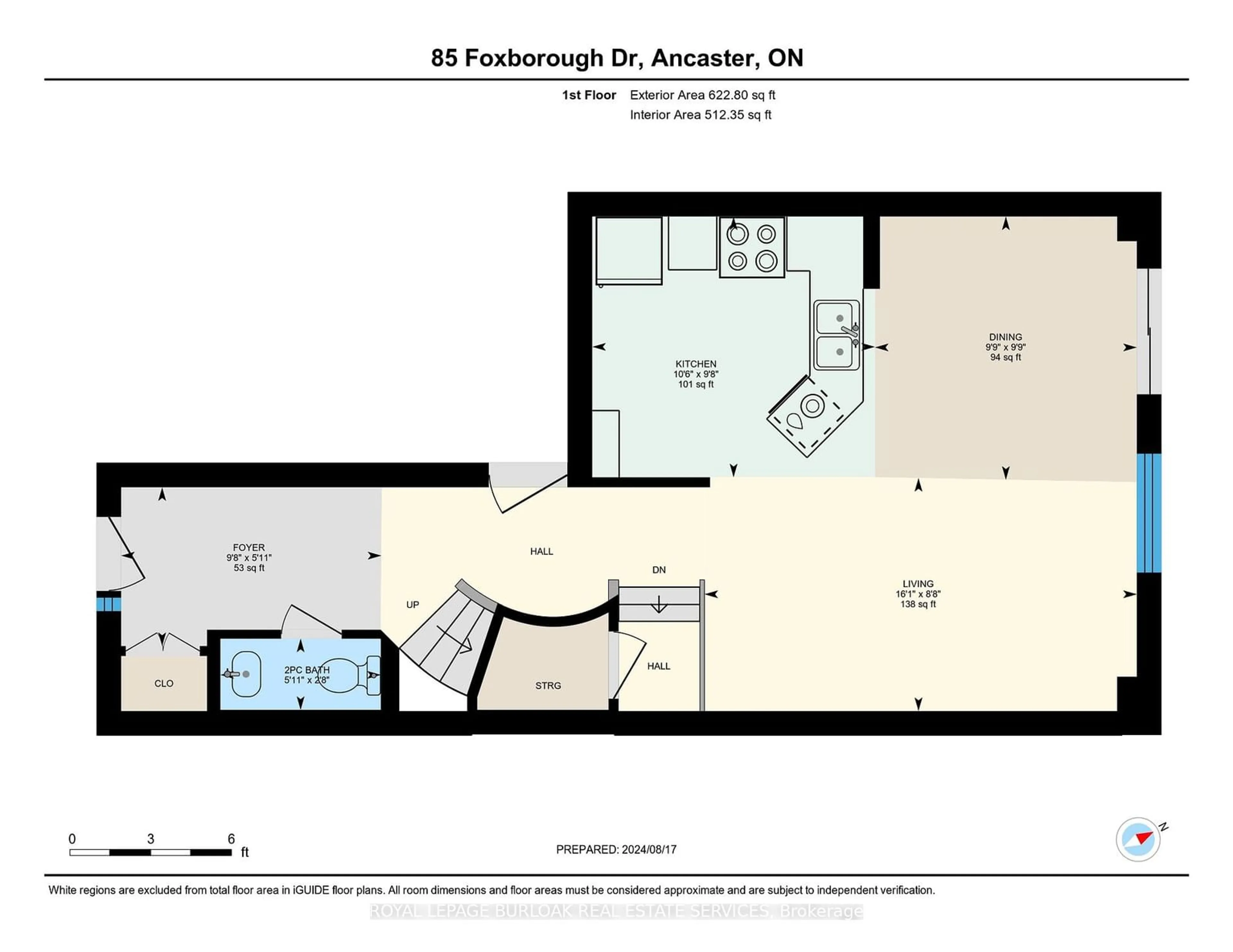 Floor plan for 85 Foxborough Dr, Hamilton Ontario L9G 4Y8