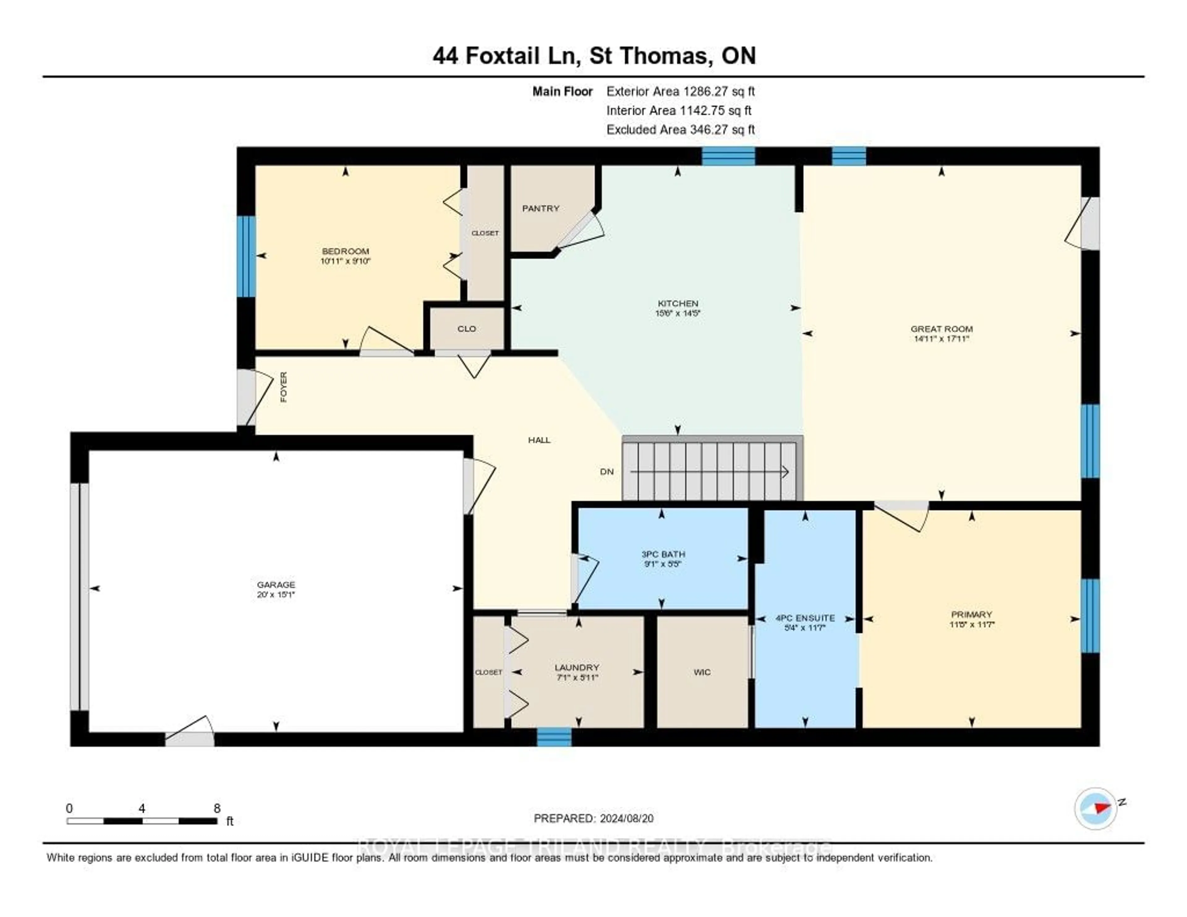 Floor plan for 44 Foxtail Lane, St. Thomas Ontario N5R 0J3