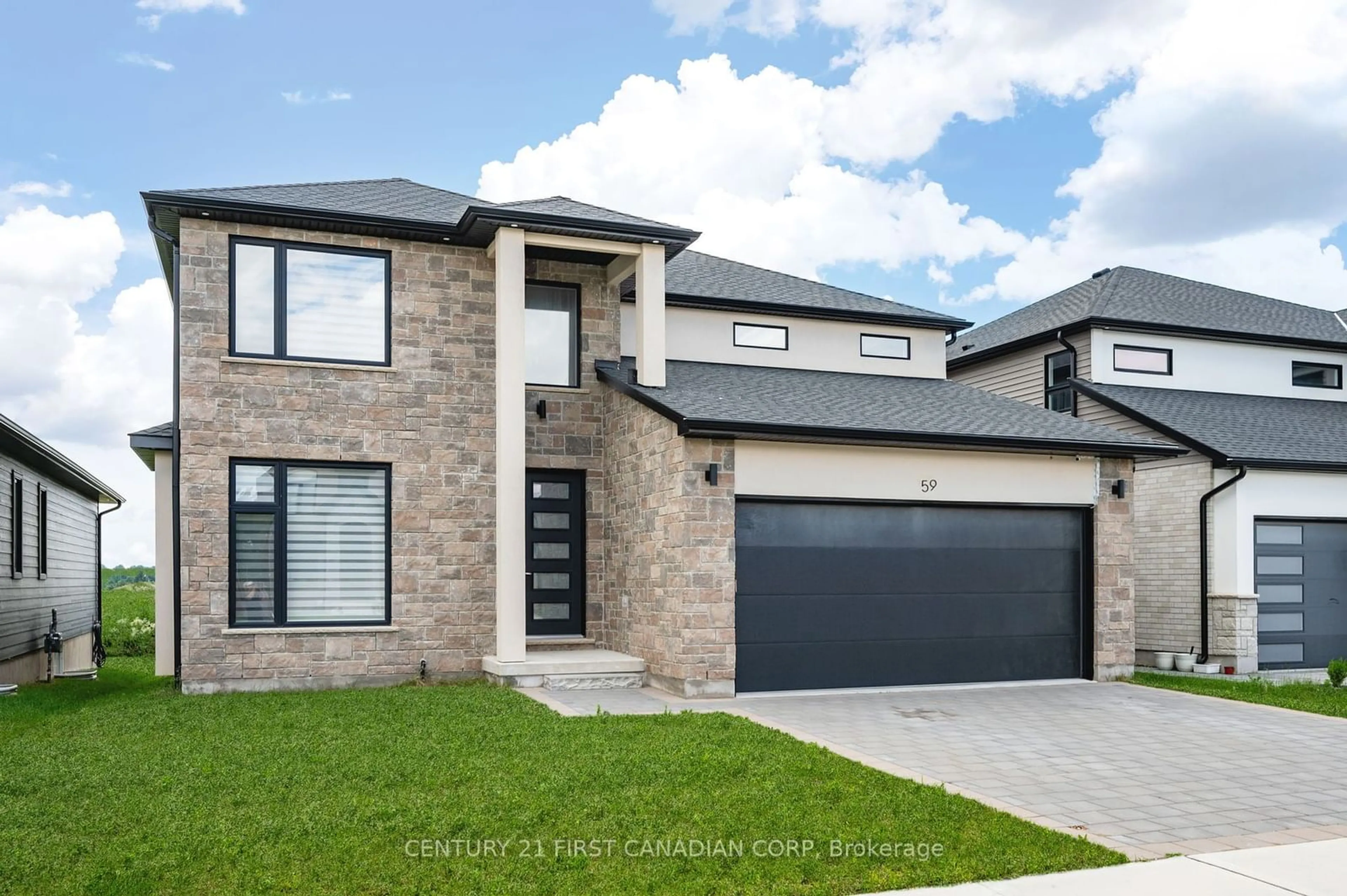 Frontside or backside of a home, the street view for 59 Wayside Lane, Southwold Ontario N5P 0H2