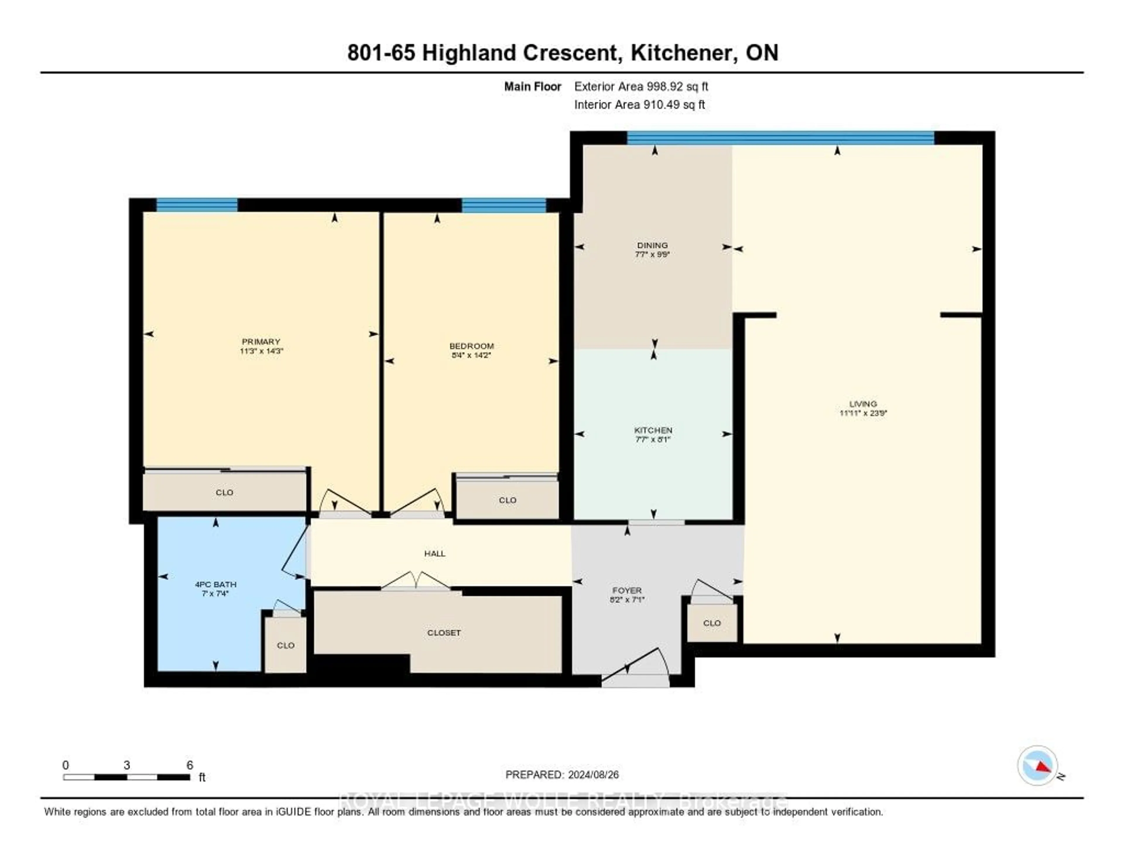 Floor plan for 65 Highland Cres #801, Kitchener Ontario N2M 5M8