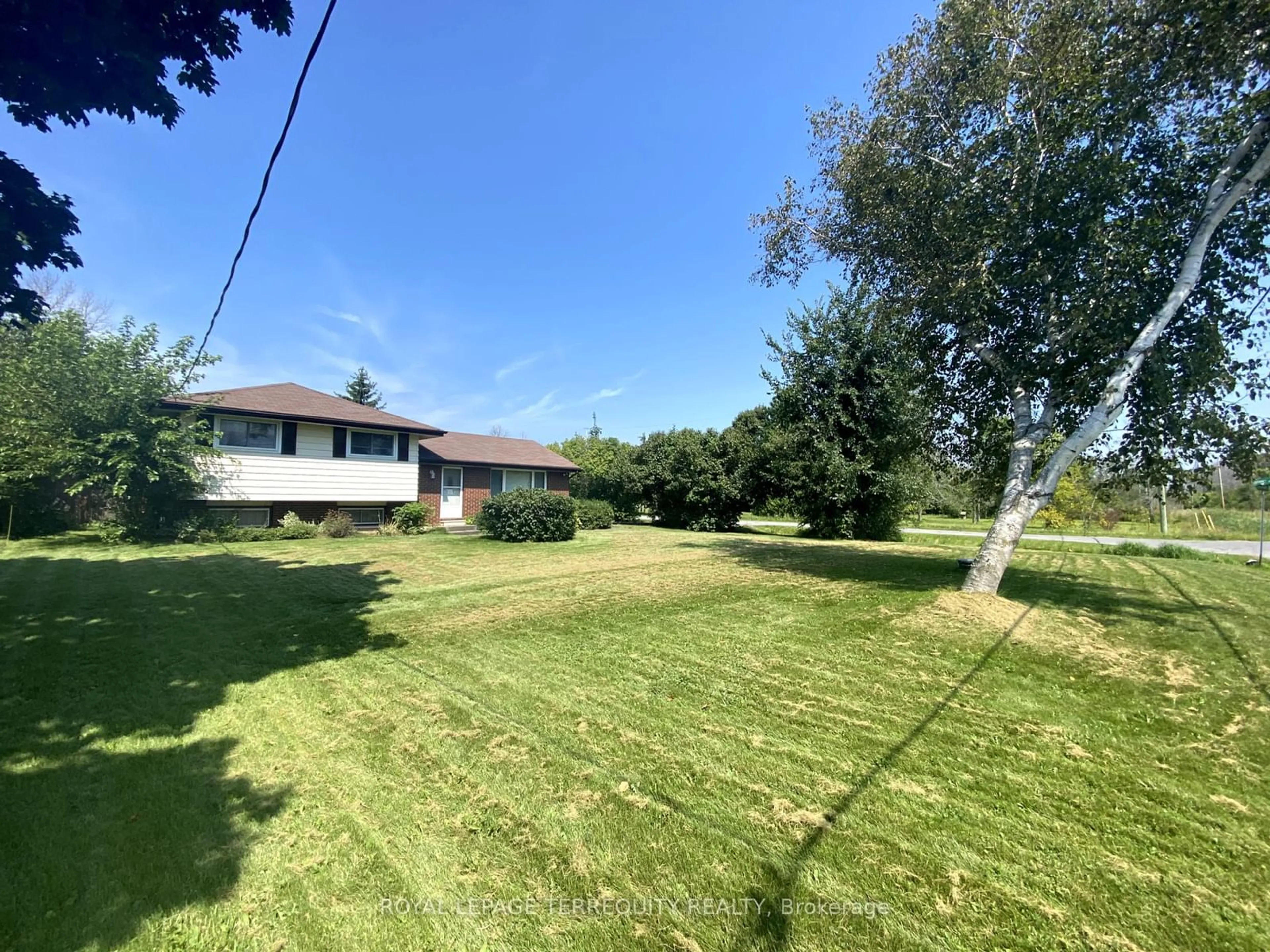 Frontside or backside of a home, the fenced backyard for 7 Jeffrey Dr, Quinte West Ontario K8V 5P8