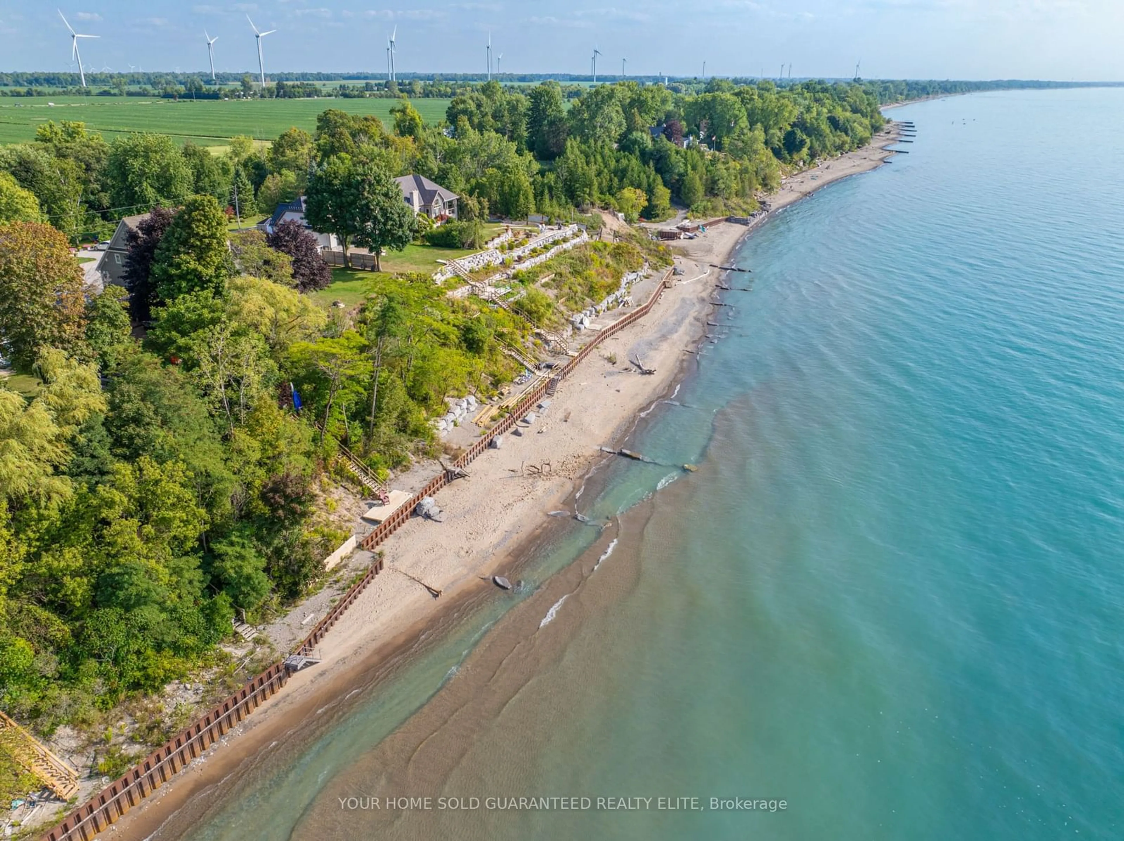 A pic from outside/outdoor area/front of a property/back of a property/a pic from drone, water/lake/river/ocean view for 71865 Sunview Ave, Bluewater Ontario N0M 1N0