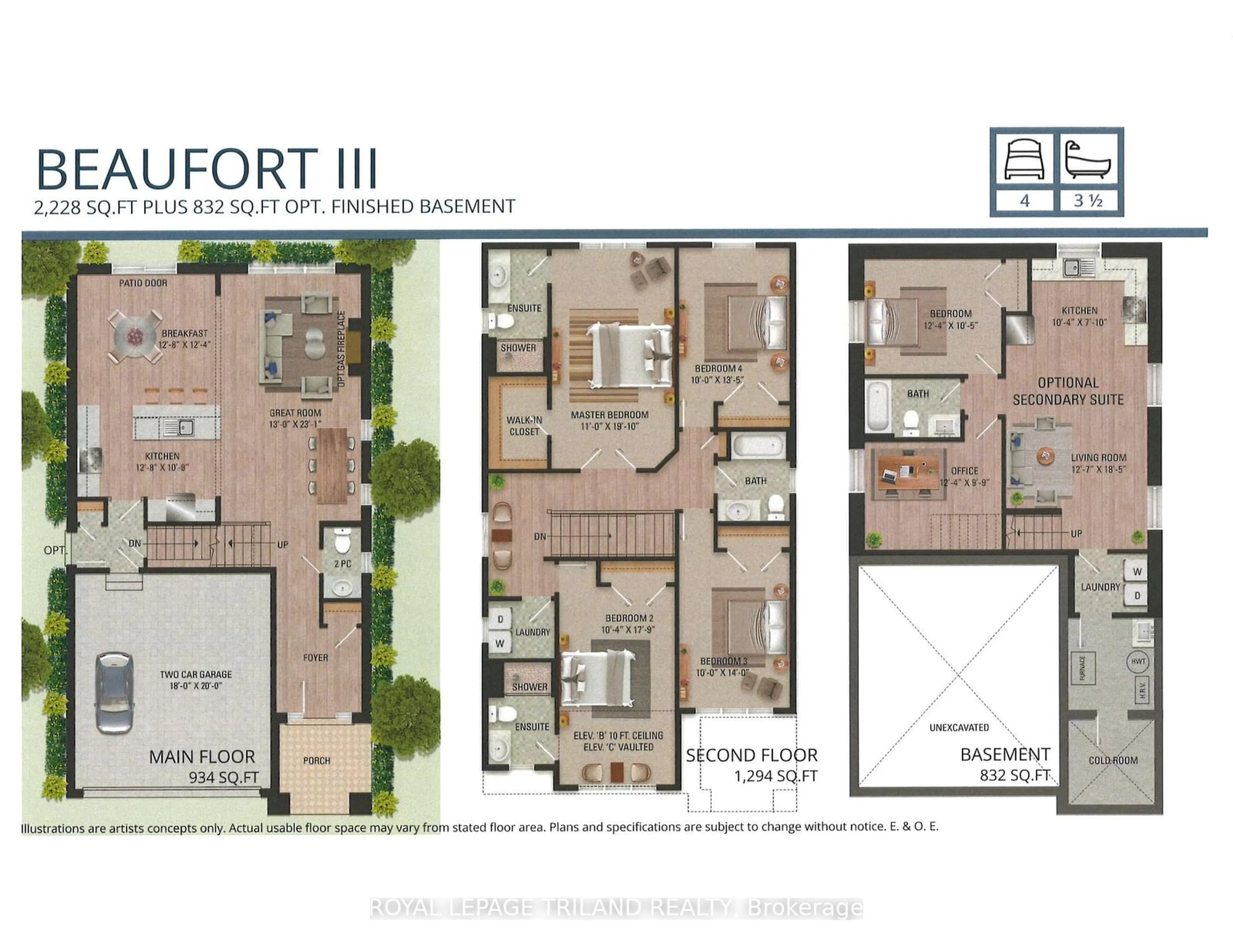 Floor plan for Lot 73 Liberty Crossing, London Ontario N6P 1J9