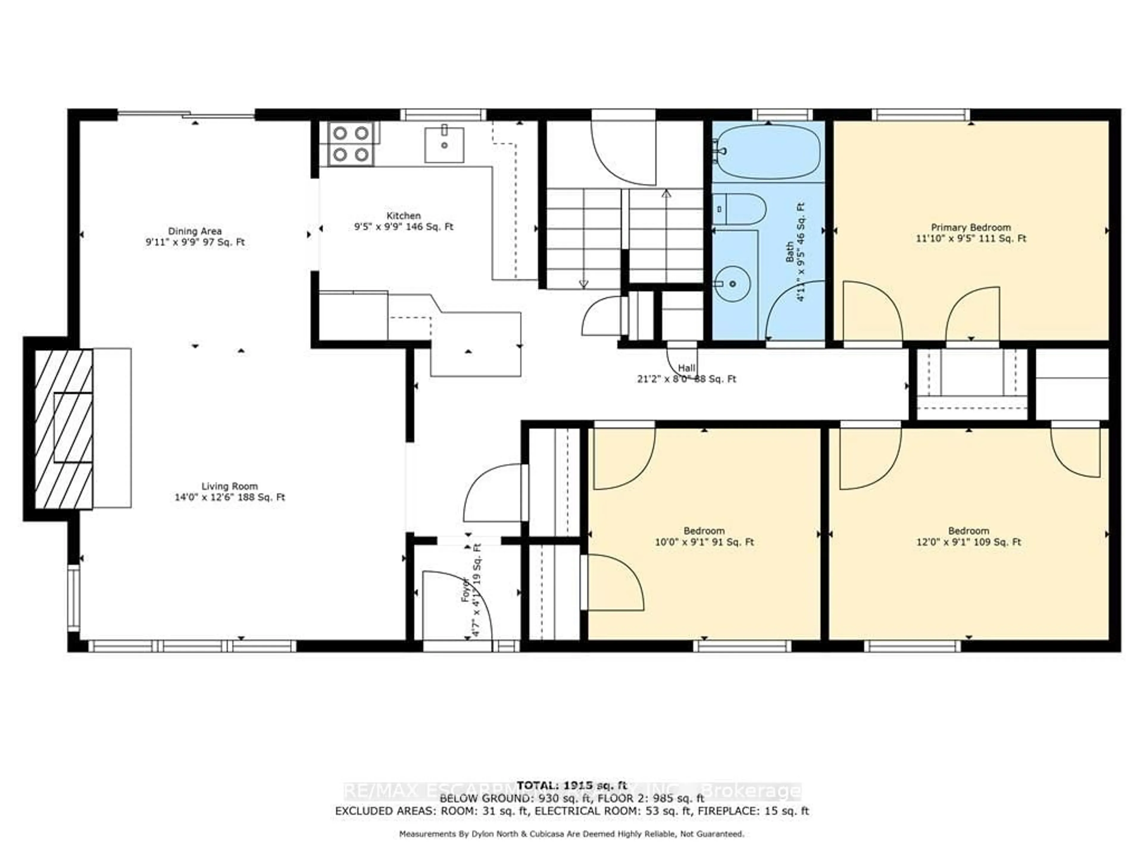 Floor plan for 68 Rymal Rd, Hamilton Ontario L9B 1C1