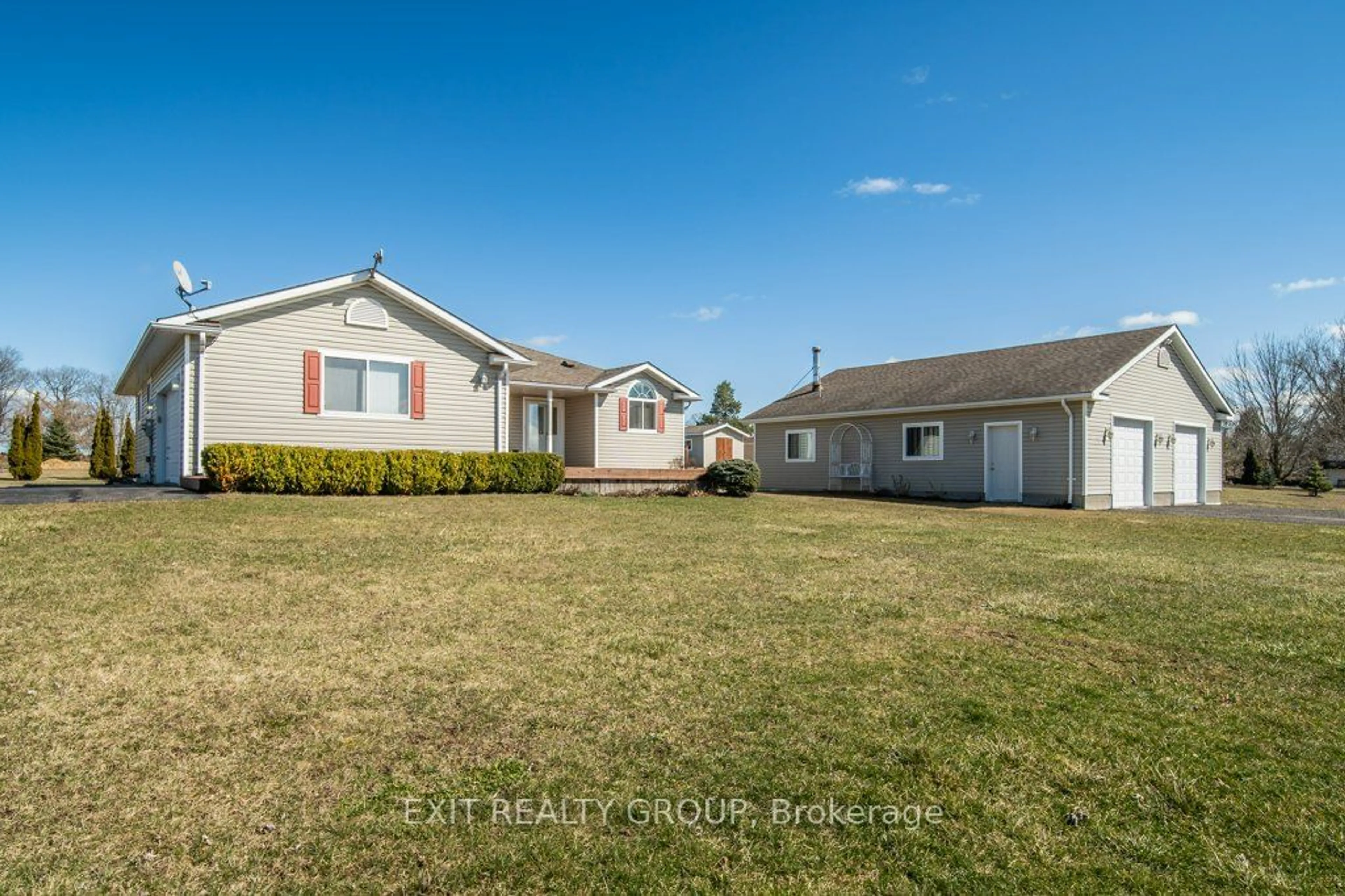 Frontside or backside of a home, the fenced backyard for 11 Pitchers Rd, Quinte West Ontario K0K 2C0