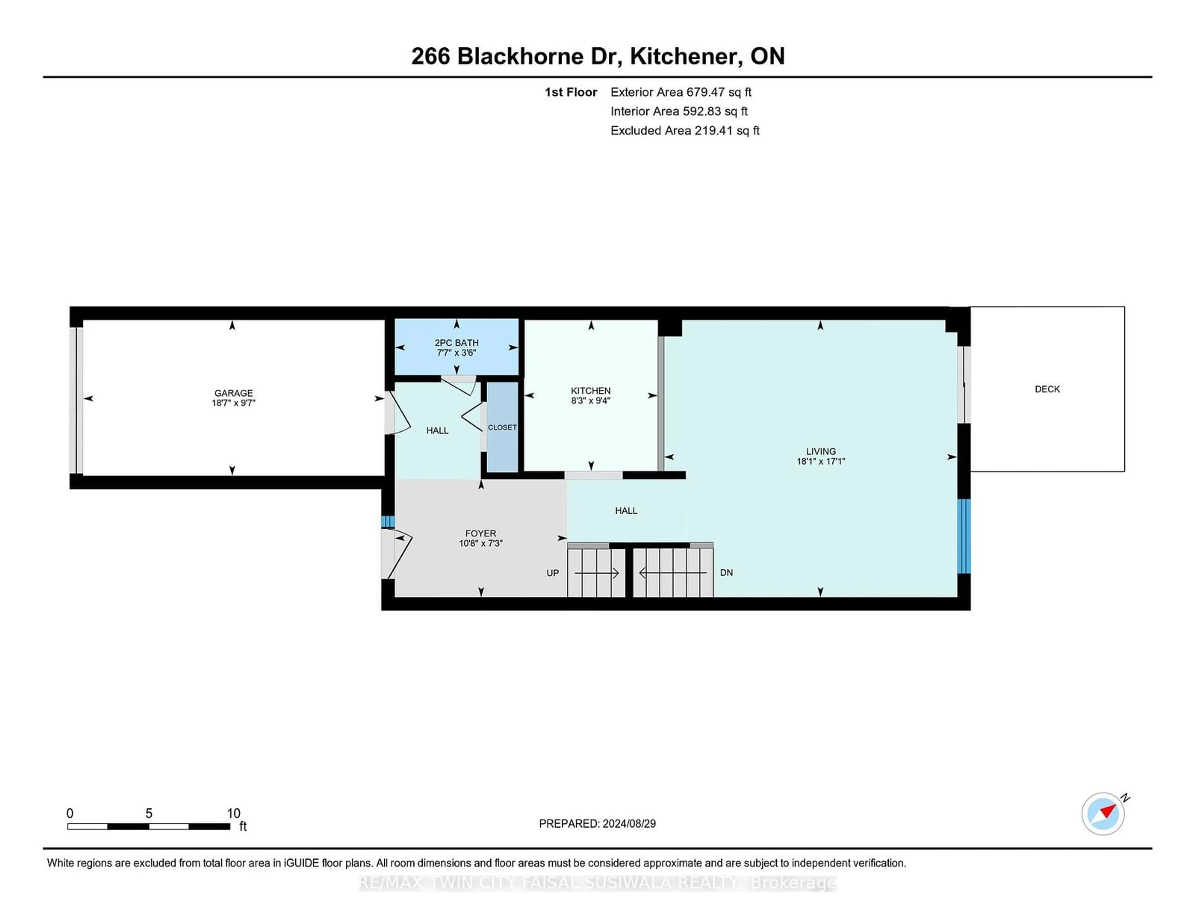 Floor plan for 266 Blackhorne Dr, Kitchener Ontario N2E 1Z4