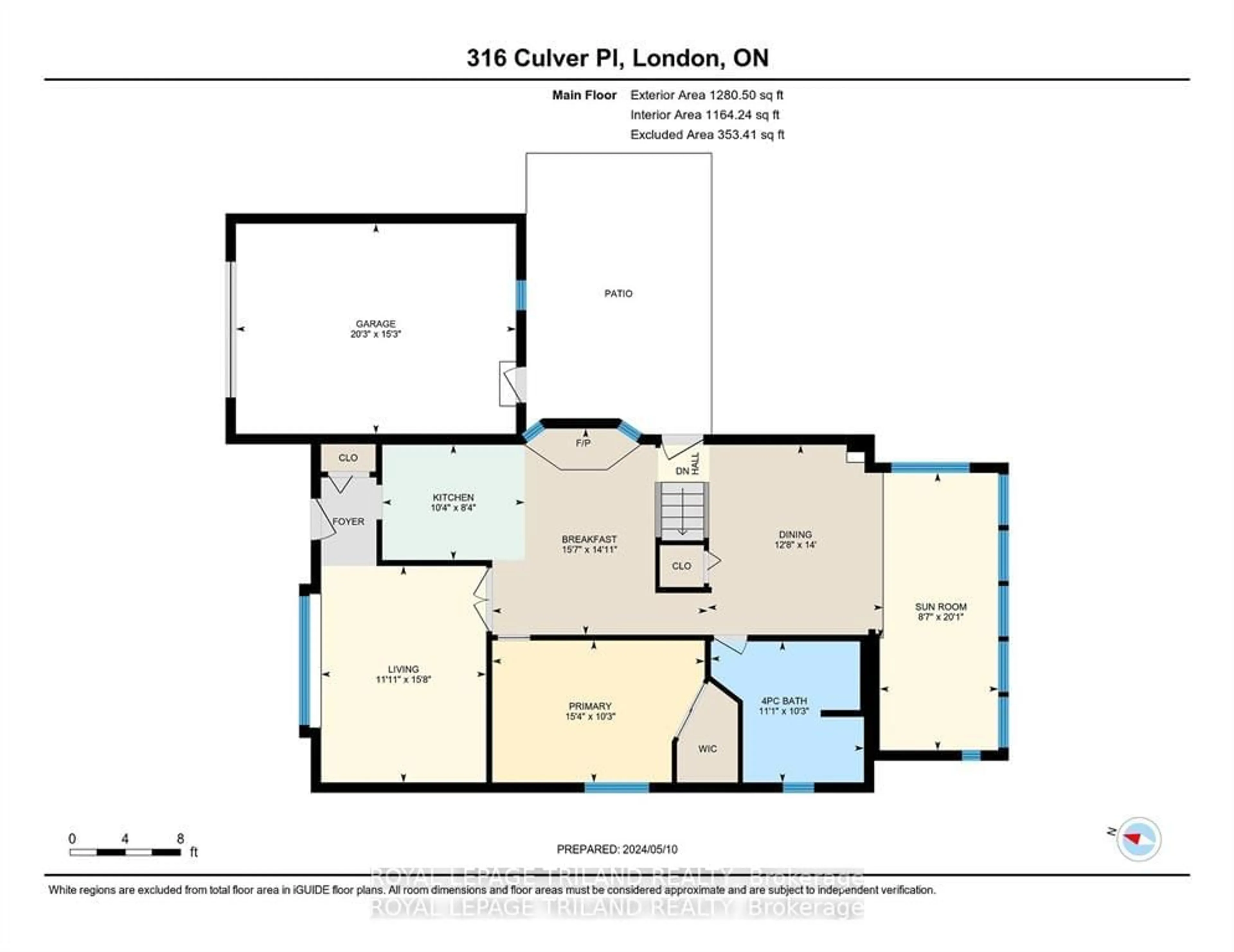 Floor plan for 316 Culver Pl, London Ontario N5V 3H3