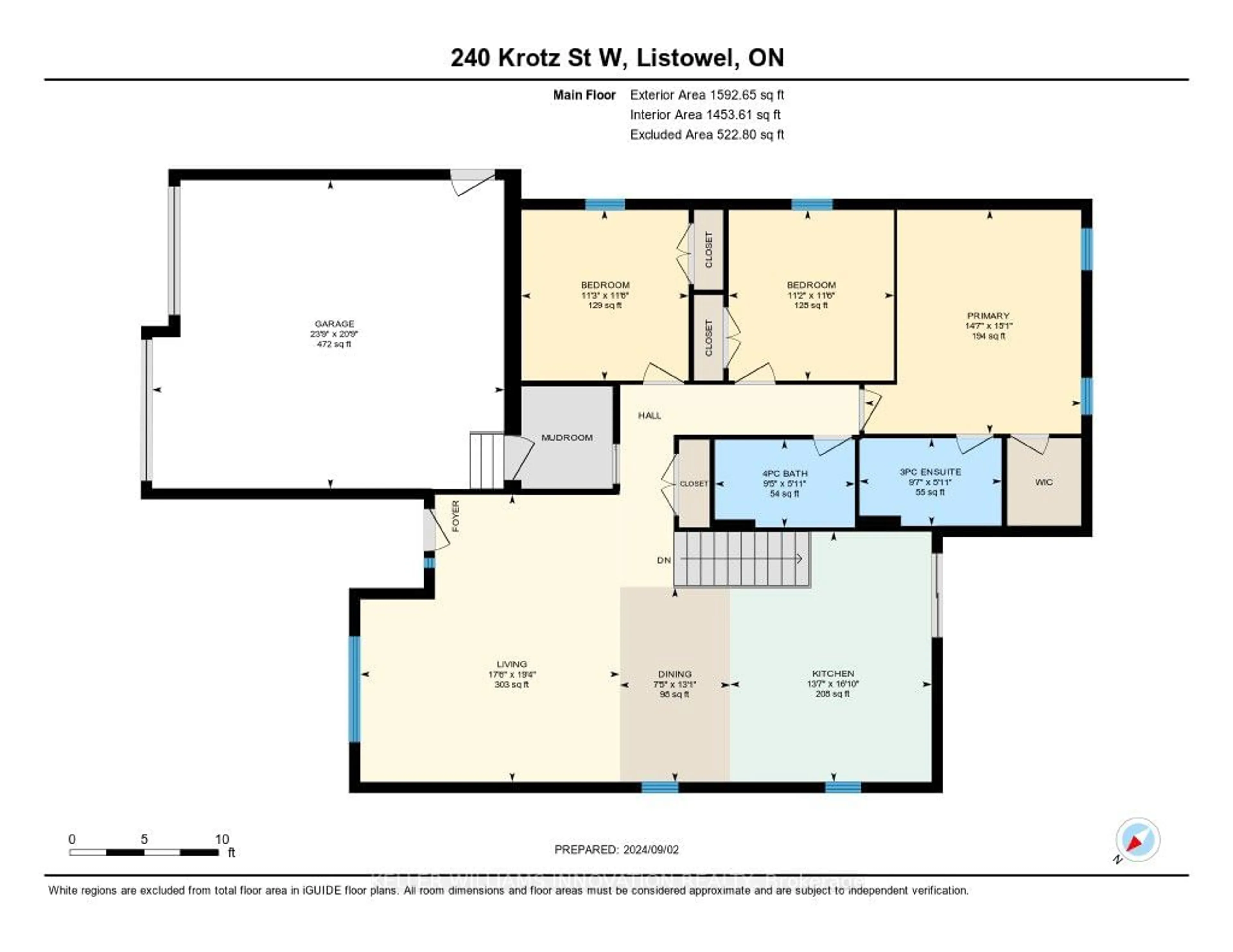 Floor plan for 240 Krotz St, North Perth Ontario N4W 0E1