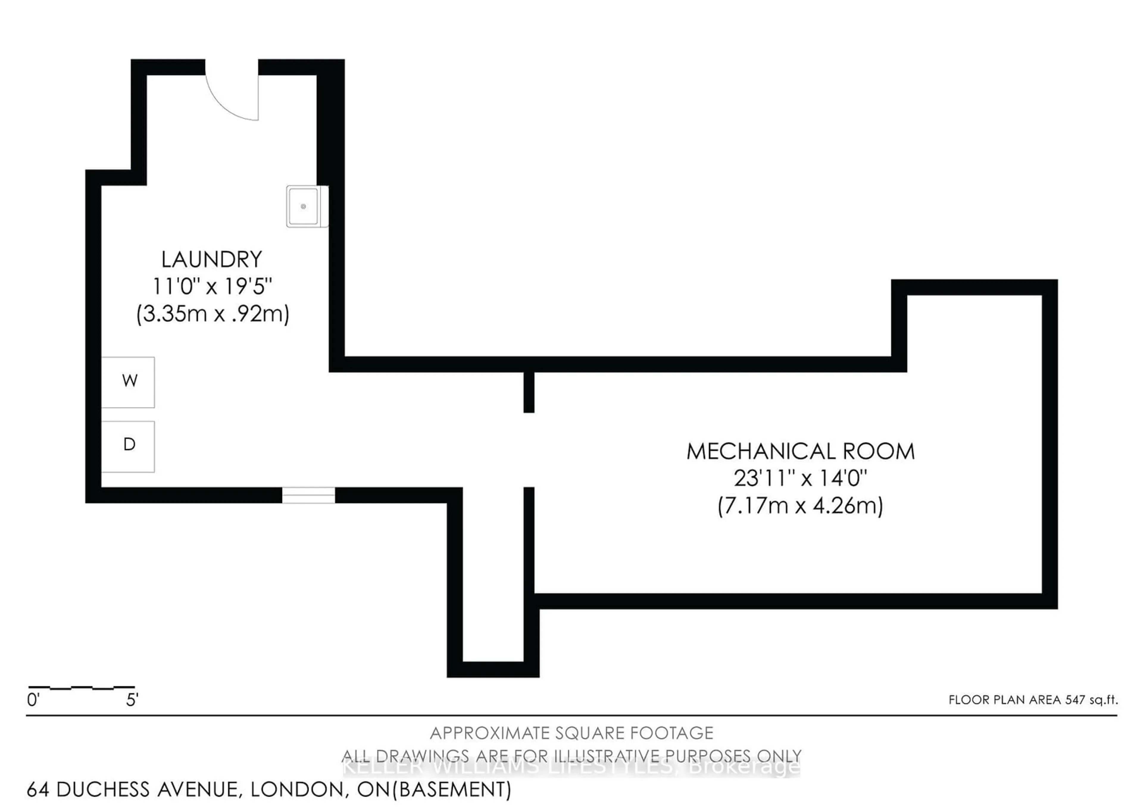 Floor plan for 64 Duchess Ave, London Ontario N6C 1N2