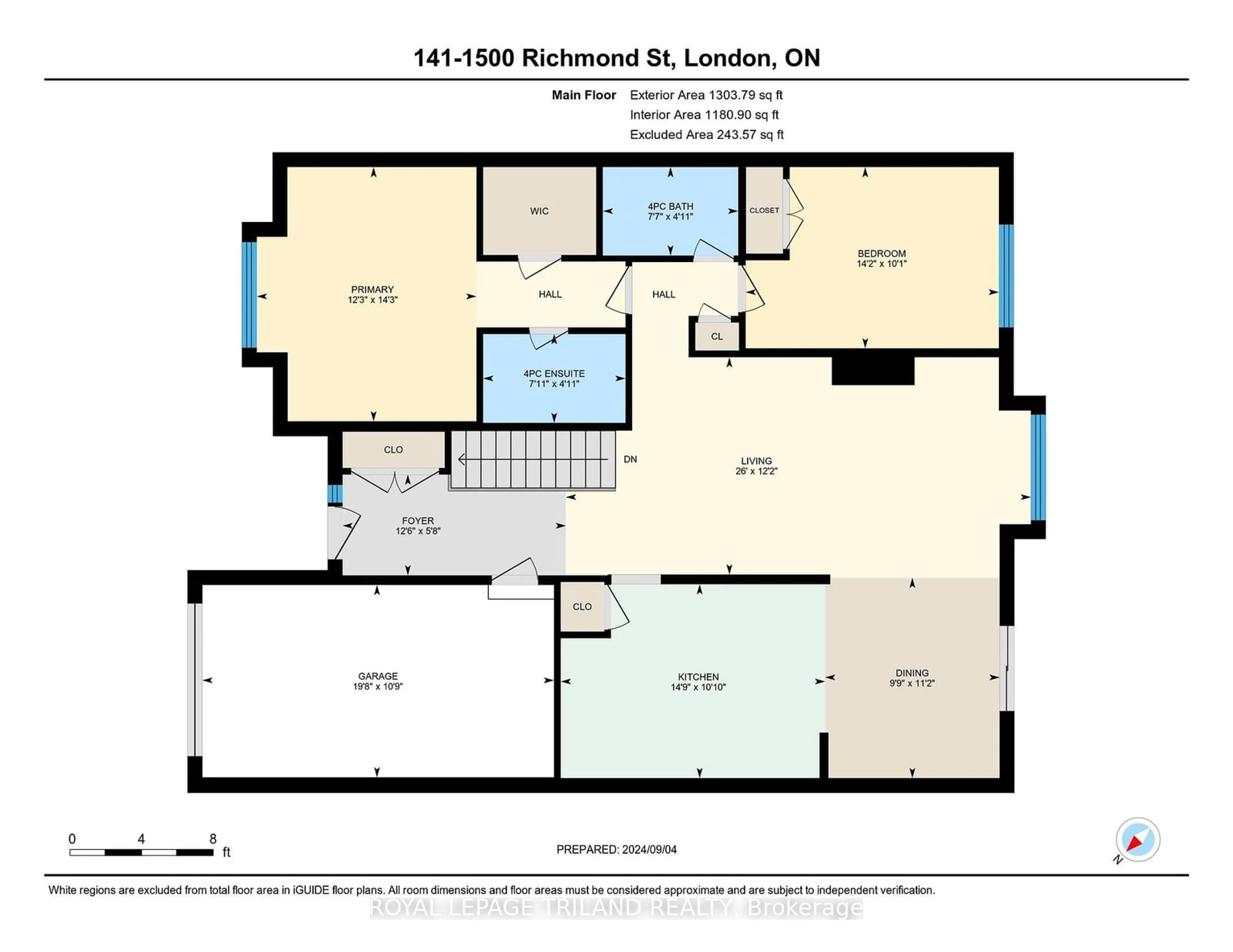 Floor plan for 1500 Richmond St #141, London Ontario N6G 4T8