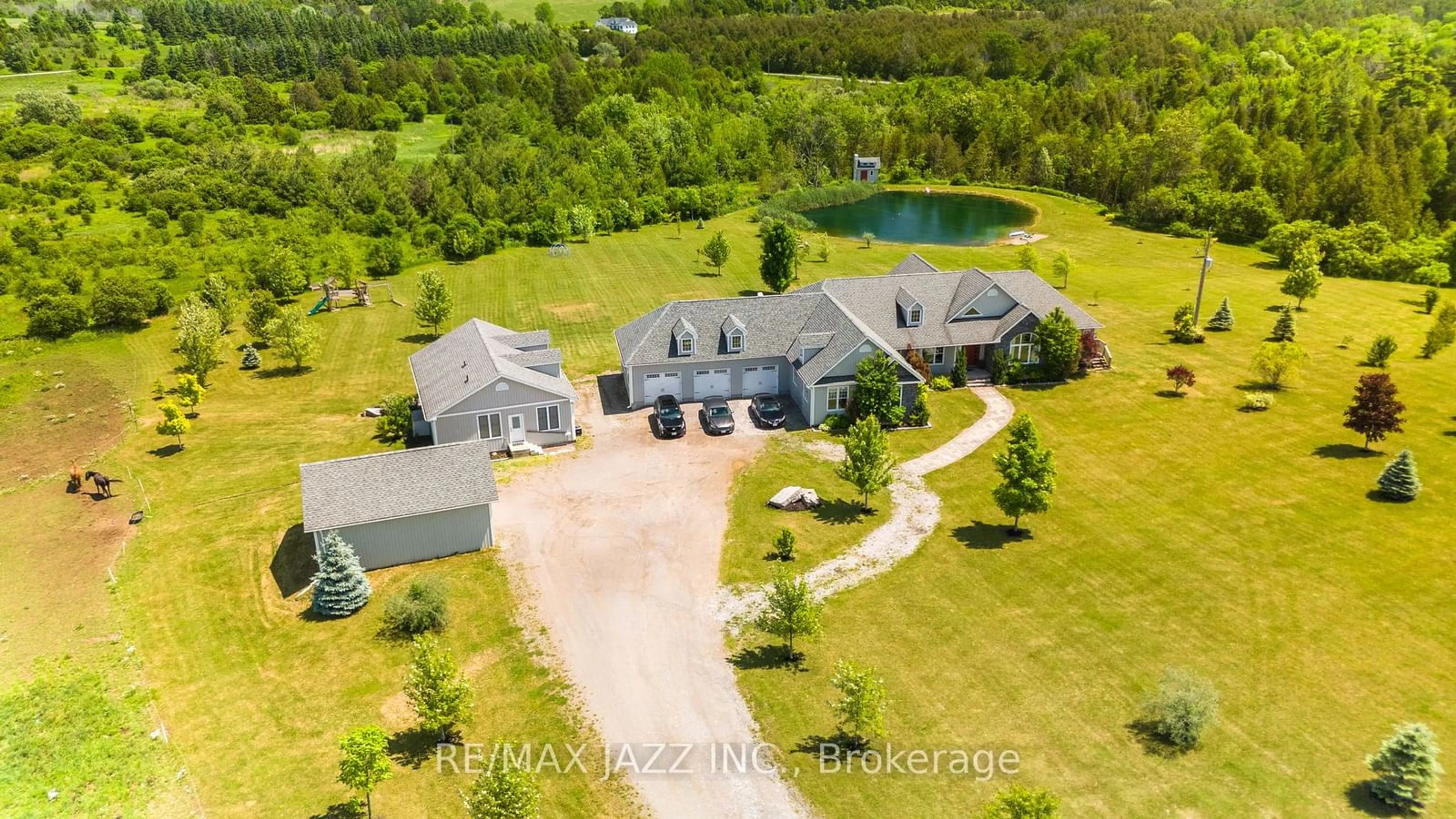 Frontside or backside of a home, the fenced backyard for 3663 Whitney Howard Rd, Hamilton Township Ontario K9A 4J7