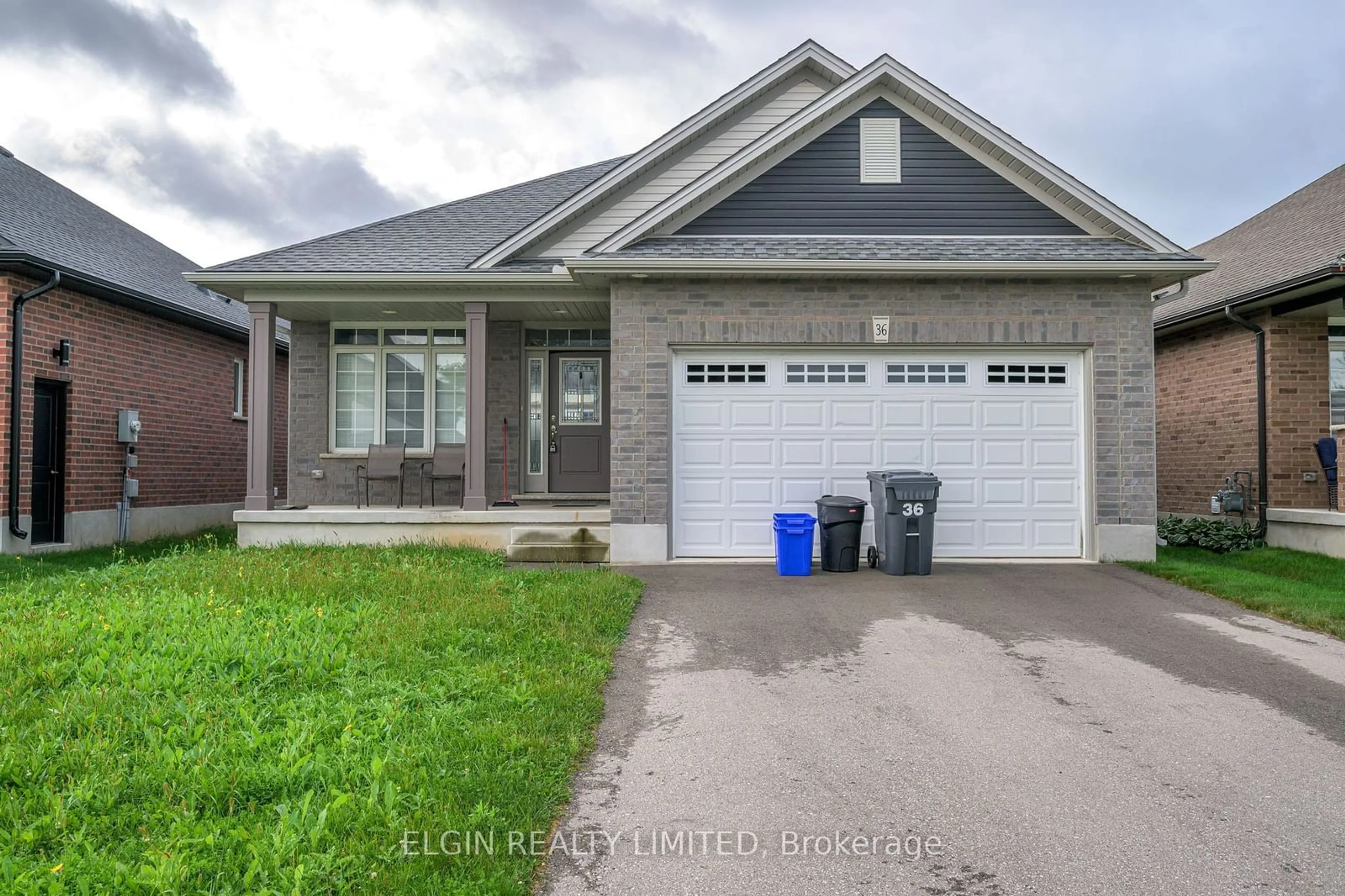 Frontside or backside of a home, the street view for 36 Freeman Lane, St. Thomas Ontario N5P 4R2