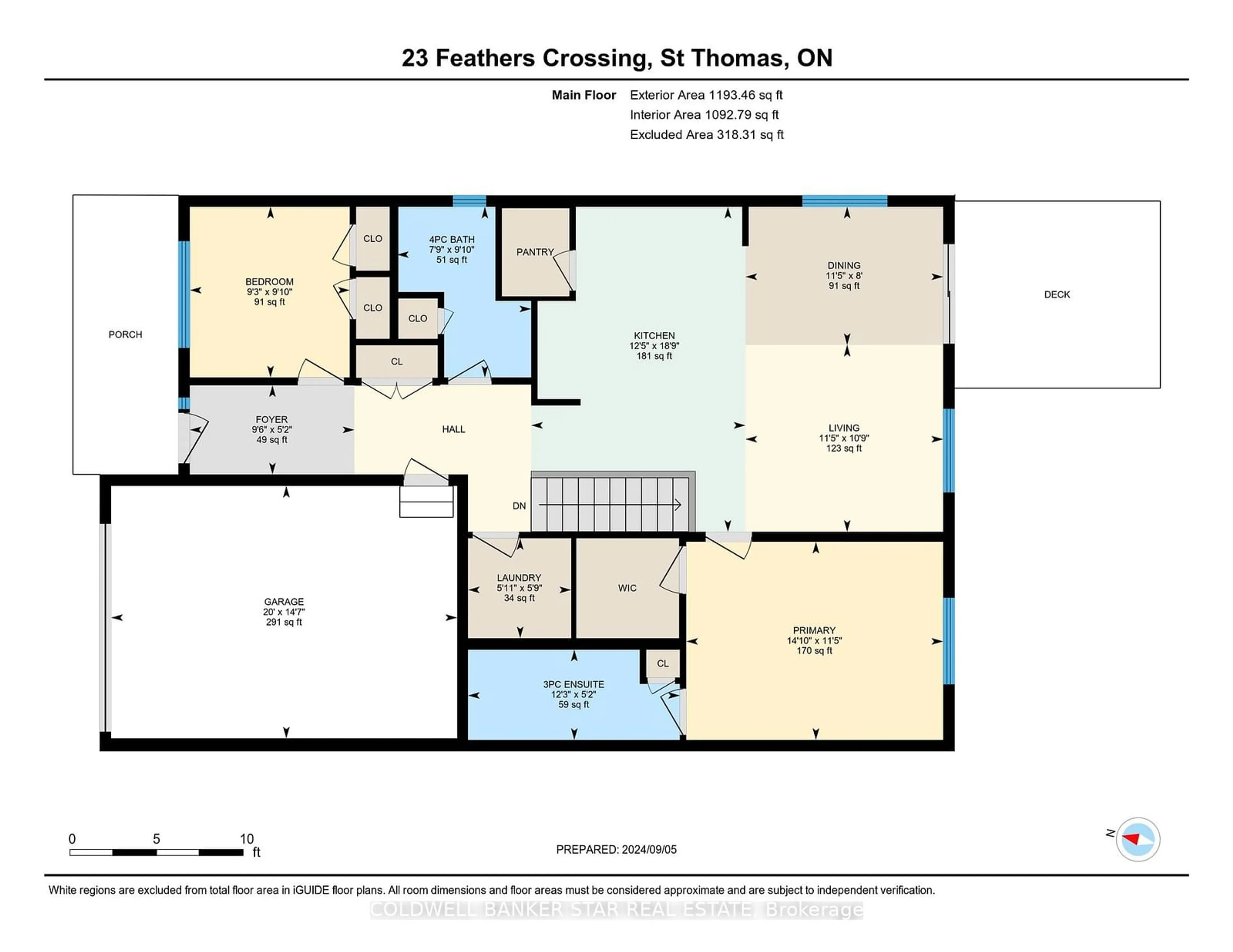 Floor plan for 23 Feathers Crossing, St. Thomas Ontario N5R 0M4