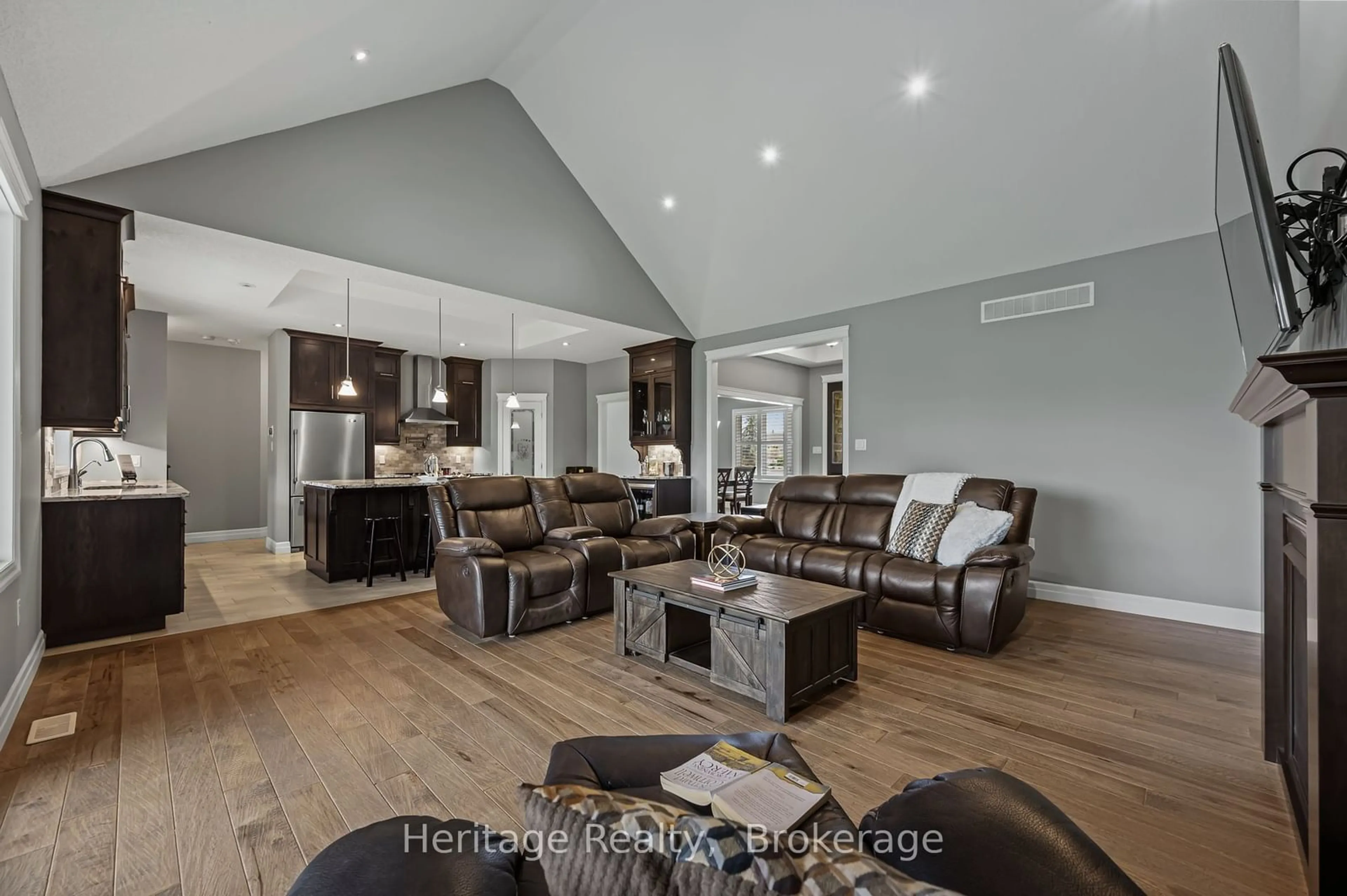 Living room with furniture, wood/laminate floor for 1810 Moser Young Rd, Wellesley Ontario N0B 2T0