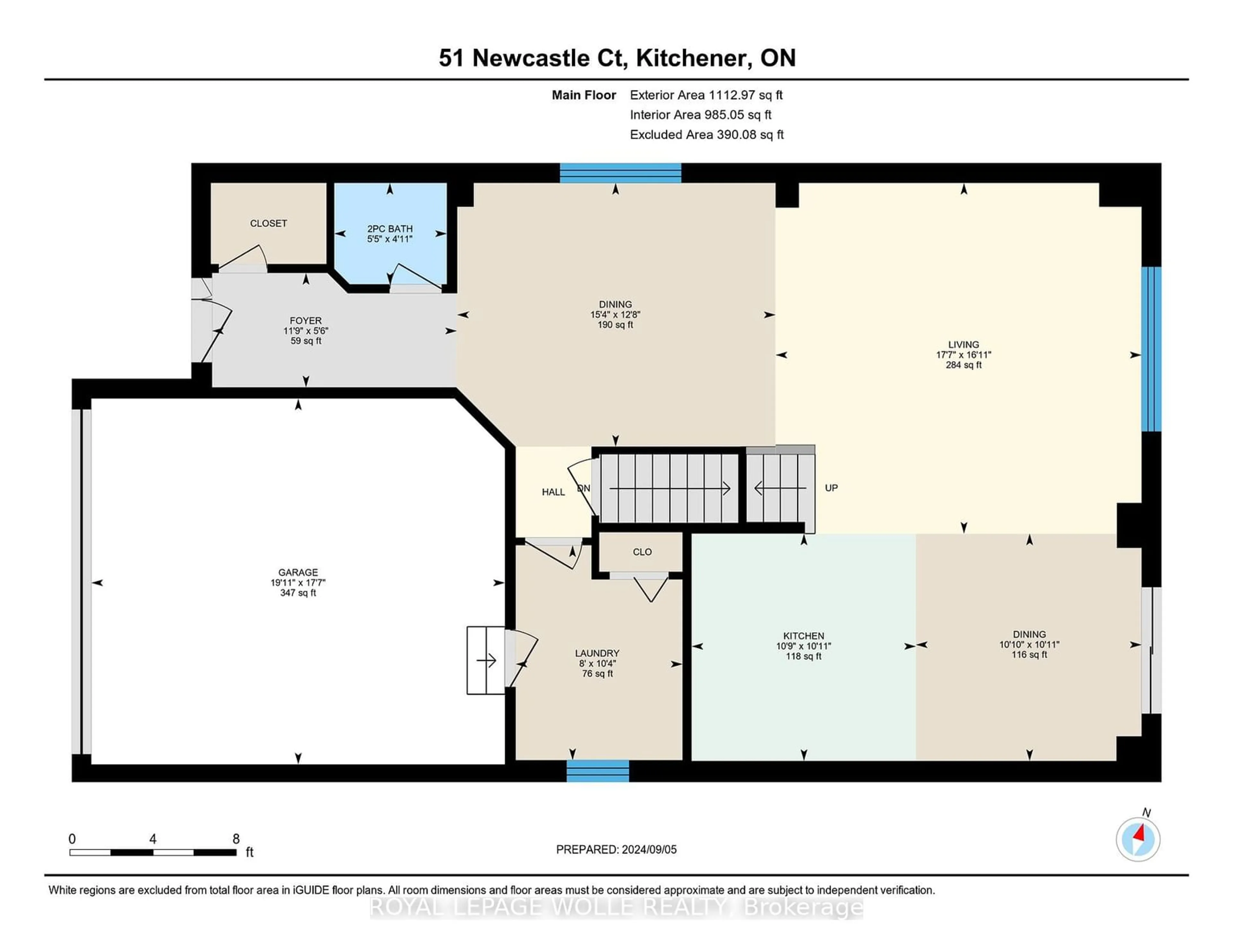 Floor plan for 51 Newcastle Crt, Kitchener Ontario N2R 0G7