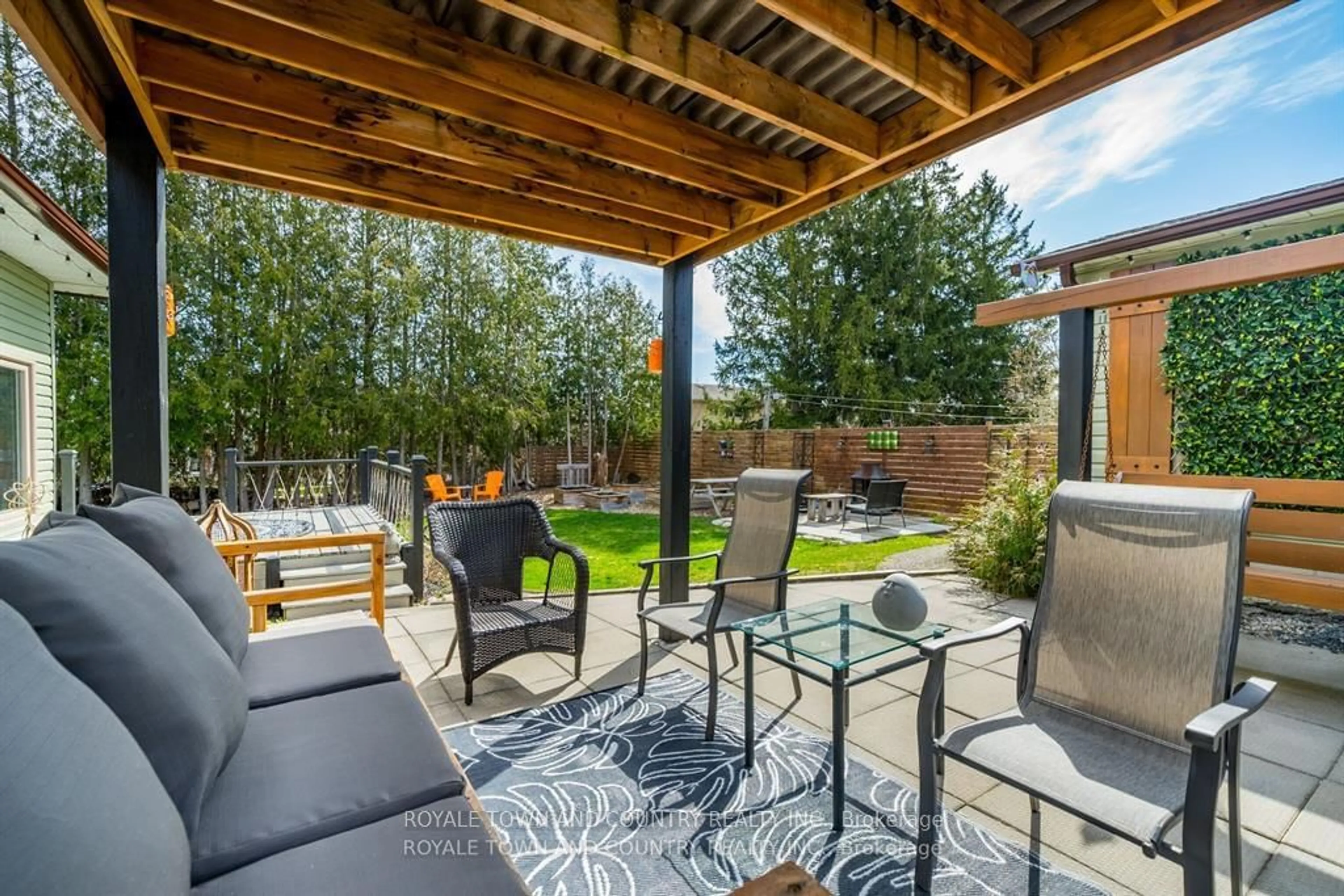 Patio, the fenced backyard for 226 Angeline St, Kawartha Lakes Ontario K9V 5E9